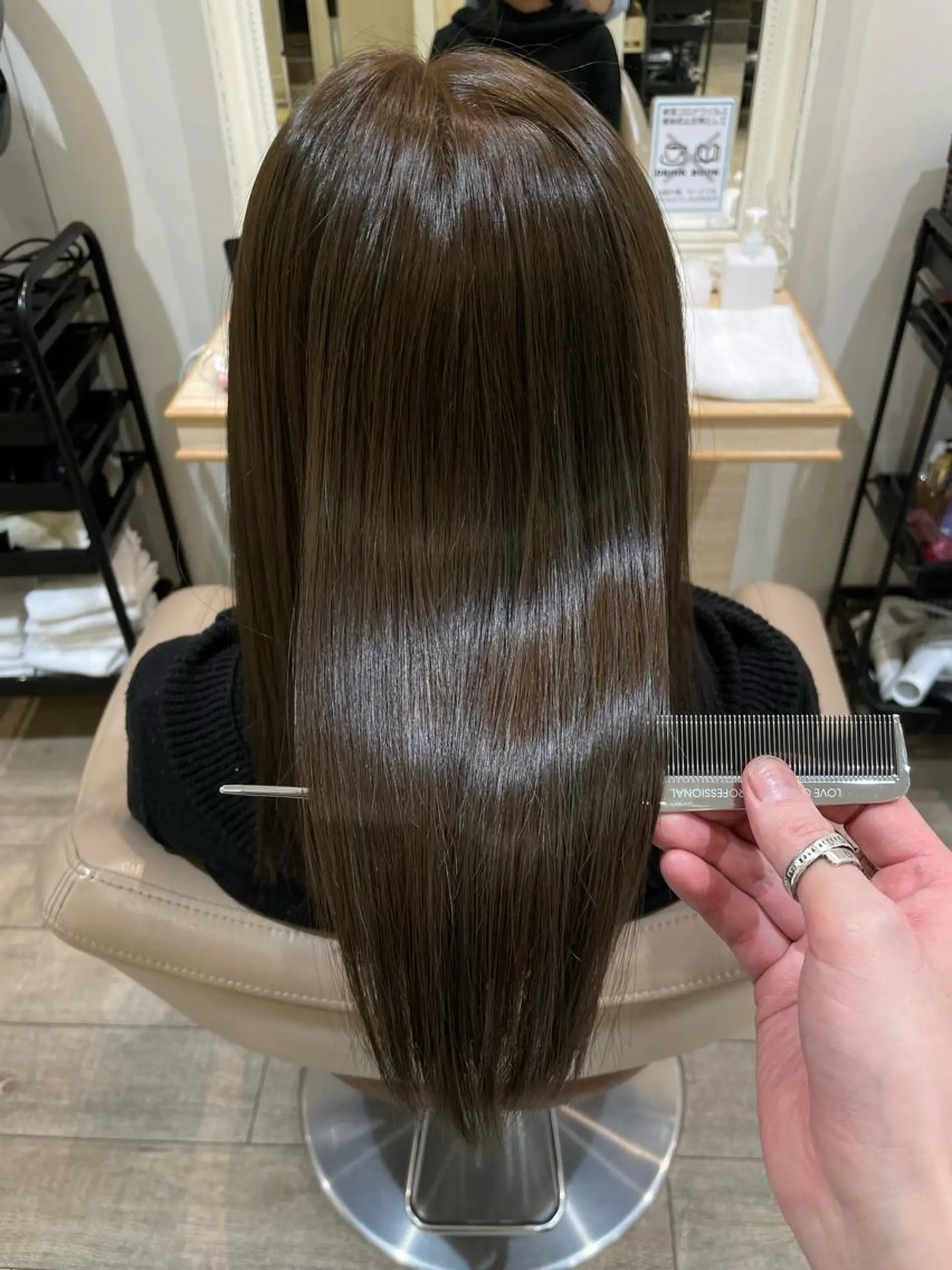 ロング 縮毛矯正 トリートメント 縮毛矯正 トリートメント 店長     押野 勇也のヘアスタイル