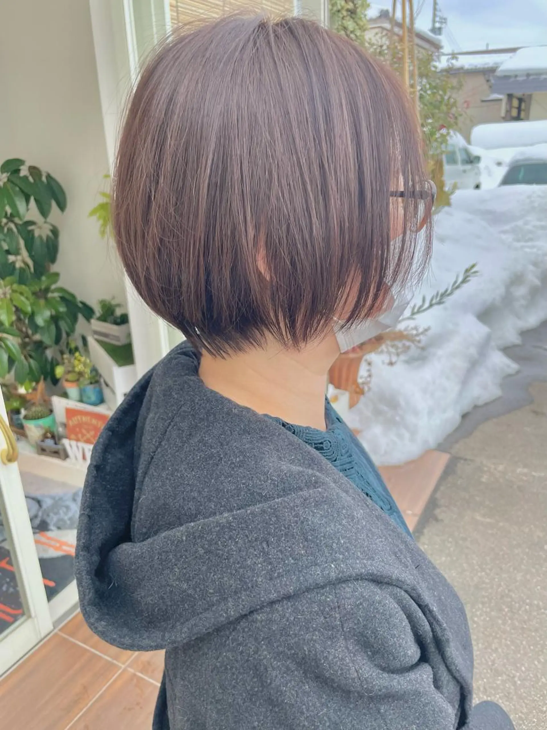 ショート カラー ボブ ショートヘア 鶴岡で縮毛矯正なら お任せ！ハヤシナオミのヘアスタイル