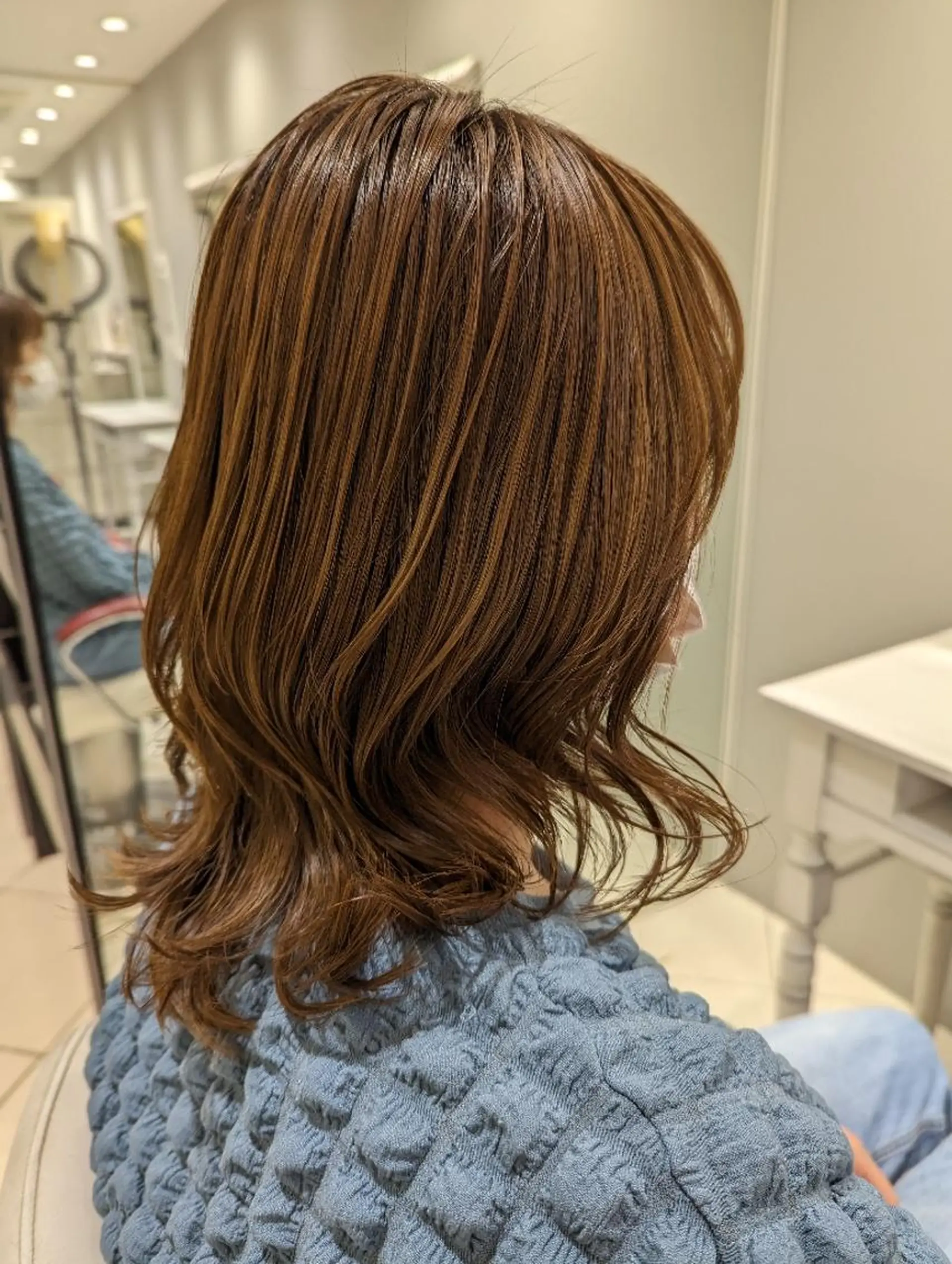 ミディアム カラー カット ヘアカラー トリートメント ヘアセット  知念　香トータル ビューティー🌷のヘアスタイル