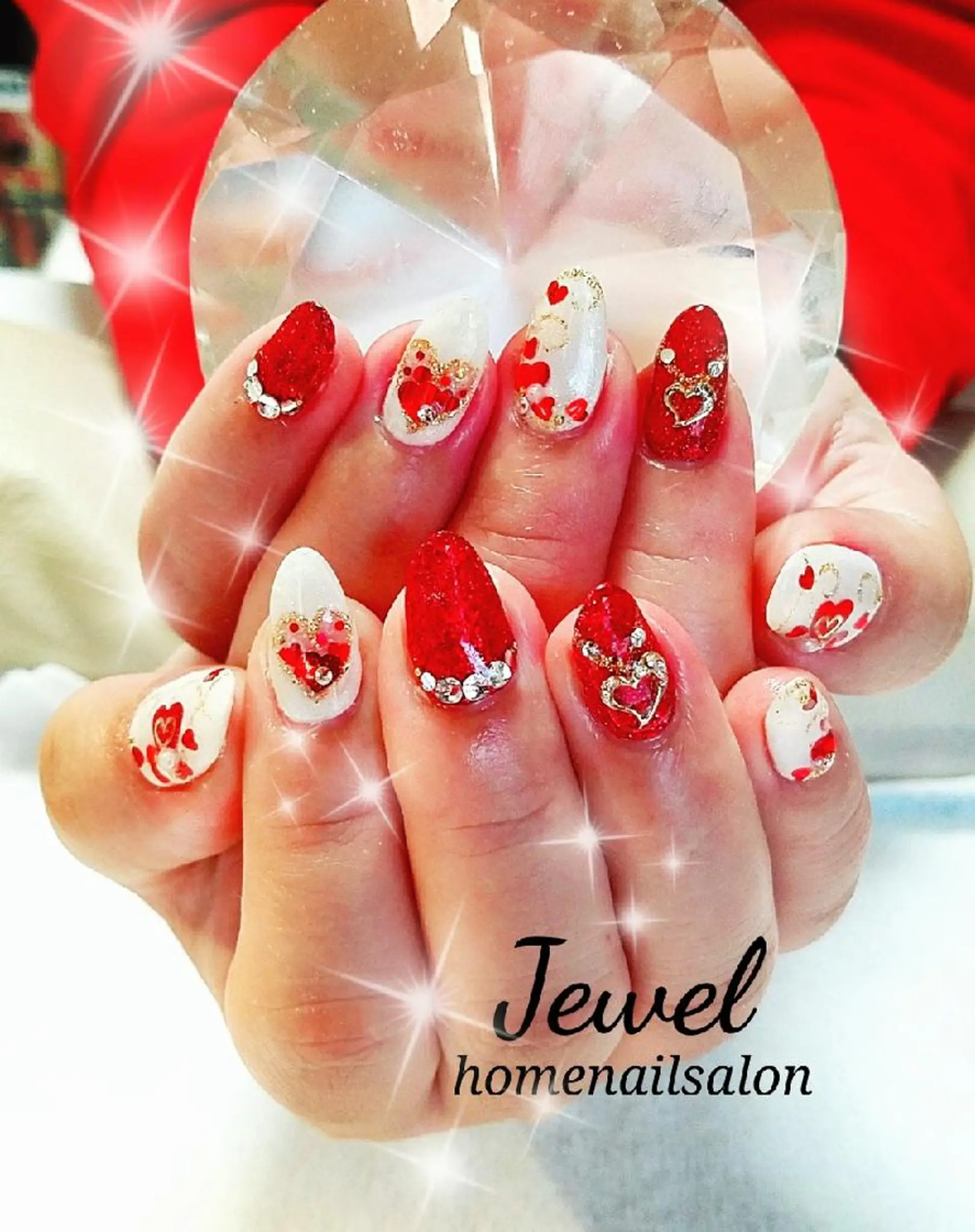 ネイル バレンタイン ＪＥＷＥＬ ＮＡＩＬのネイルデザイン