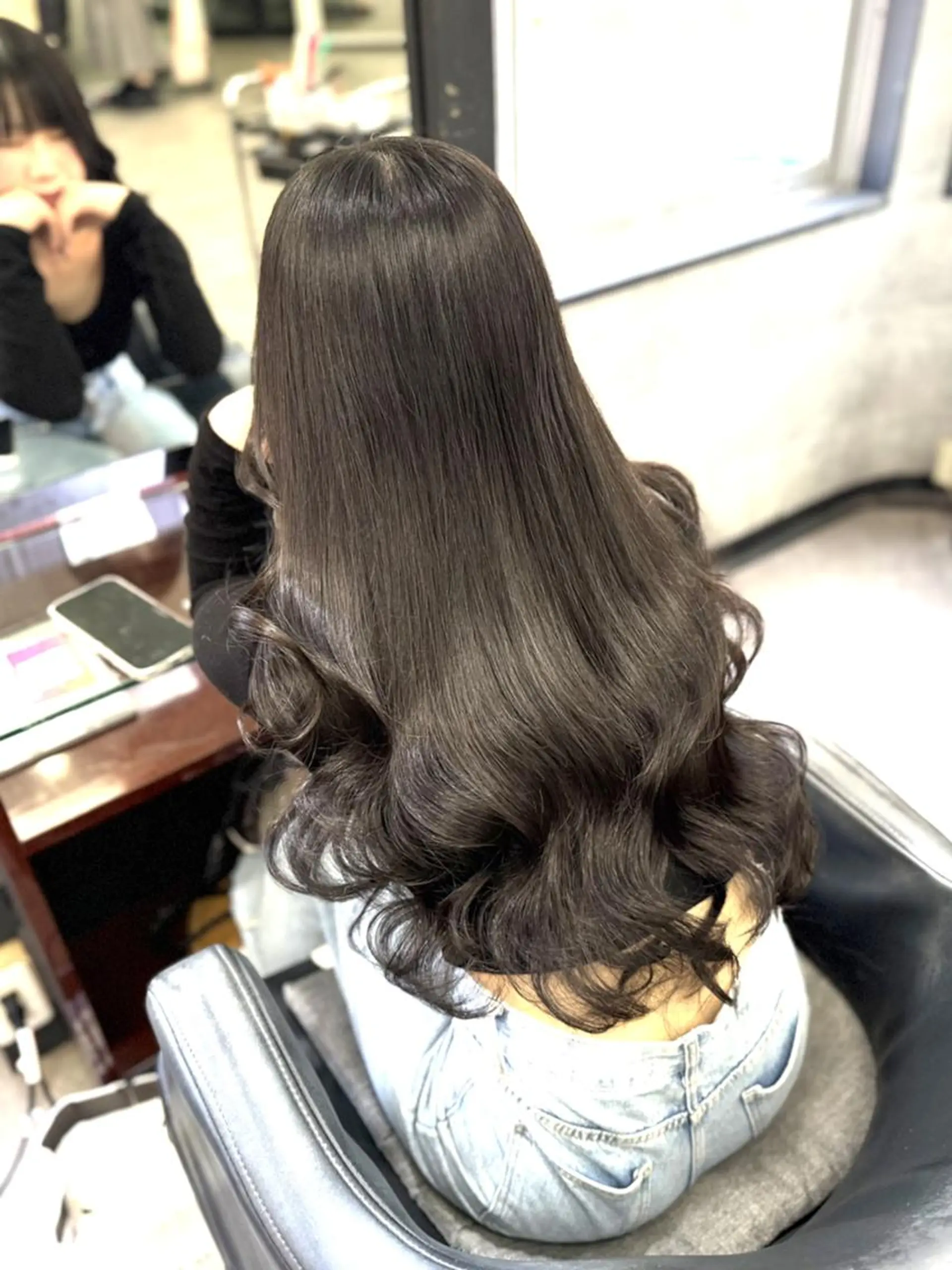 ロング ボブ エクステ ハイライト ウルフカット ヘアカラー エクステ 💎馴染むエクステ× 縮毛矯正TOMO💎のヘアスタイル