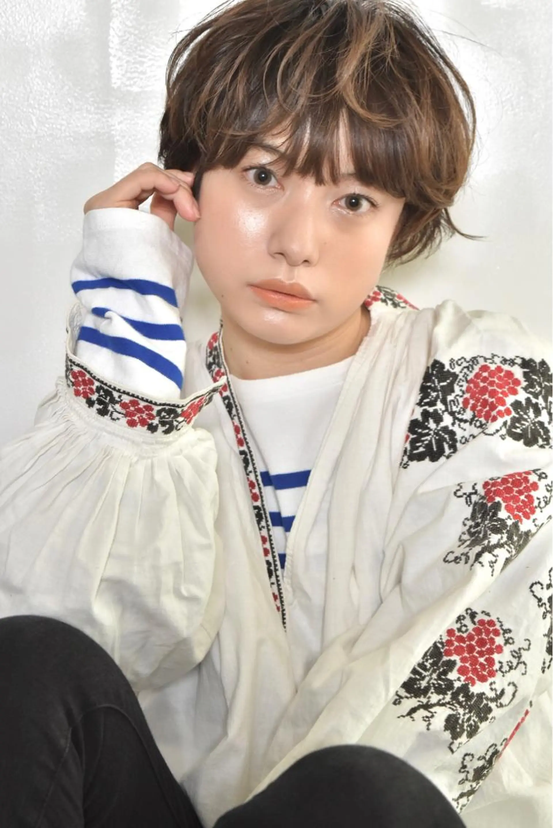 ショート カラー パーマ ショートヘア AND THE BRICKS北川珠紀の眉毛・アイブロウイメージ