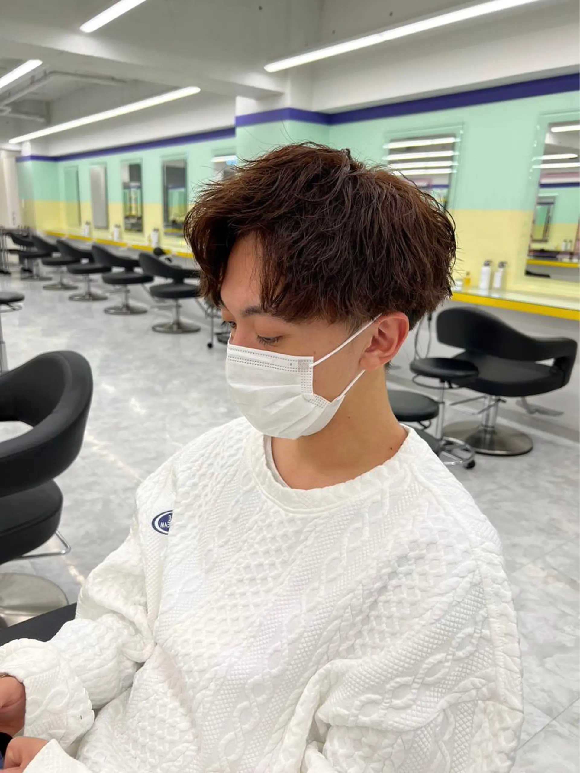 カラー パーマ メンズ ヘアカラー トリートメント 大人っぽ♡上品な暖色 ♡ブリーチなし♡のヘアスタイル