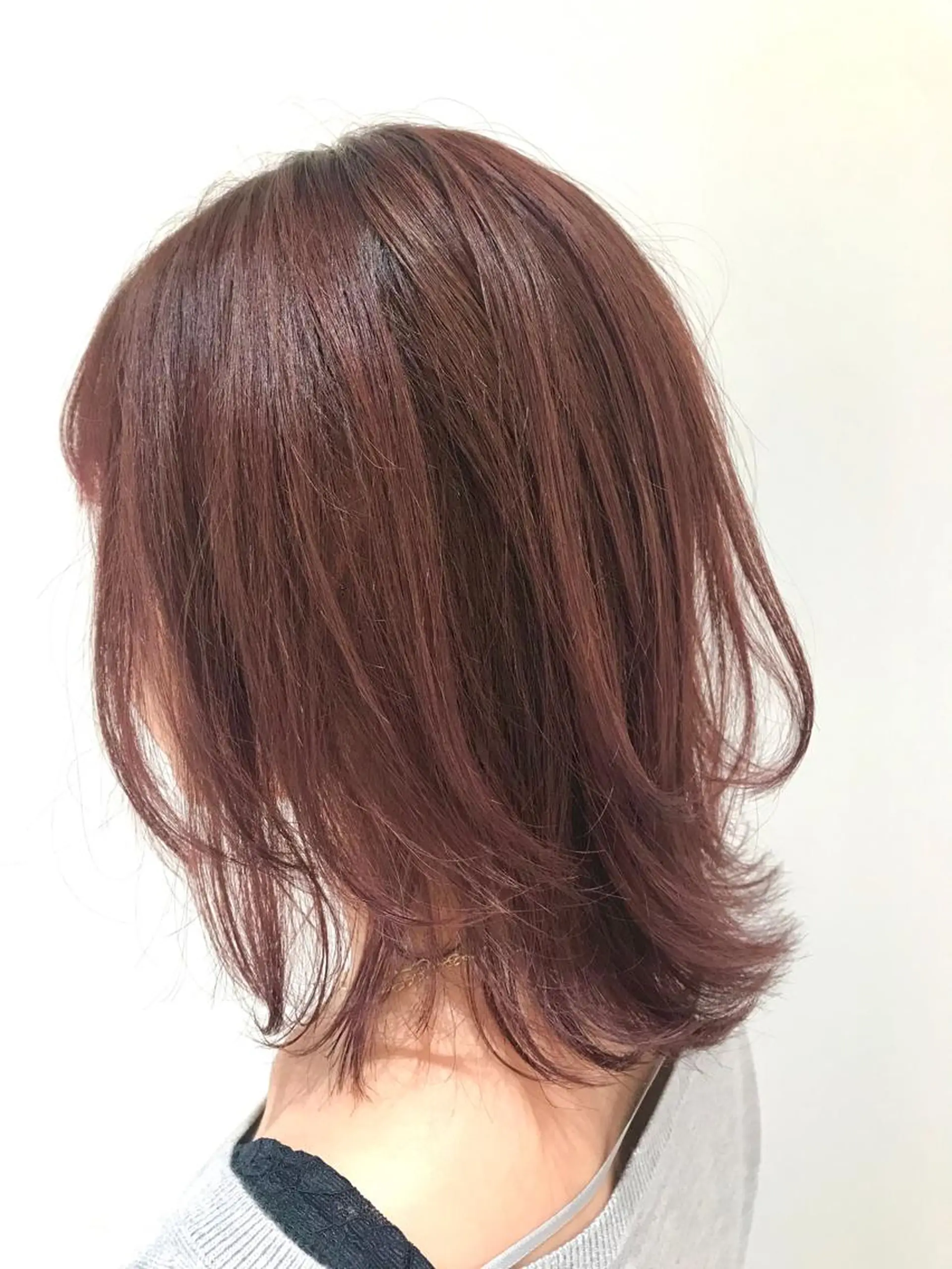 ミディアム カラー ベージュカラー ピンクカラー ピンクベージュ One's~beauty&relax~所属・加藤 憂のヘアスタイル