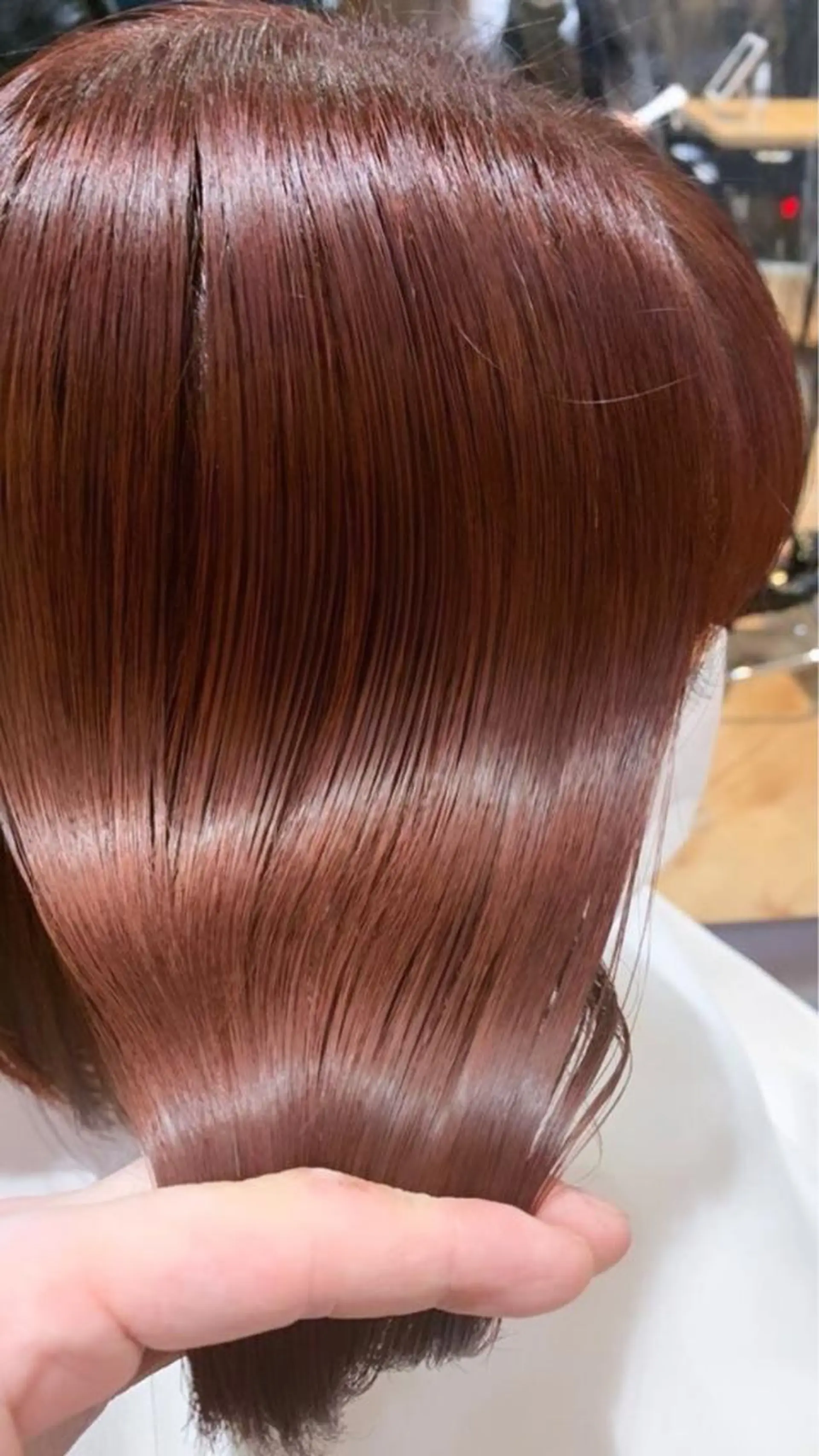 ミディアム カット トリートメント 韓国🇰🇷レイヤー 映える顔周り🩷のヘアスタイル