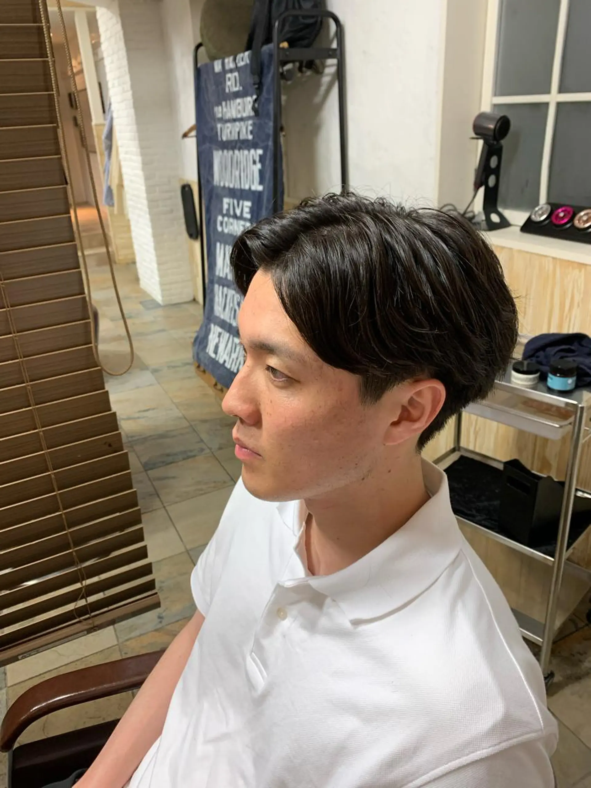 ショート パーマ メンズ メンズパーマ ニュアンスパーマ フェードカット/メン ズパーマ/森巧真のヘアスタイル