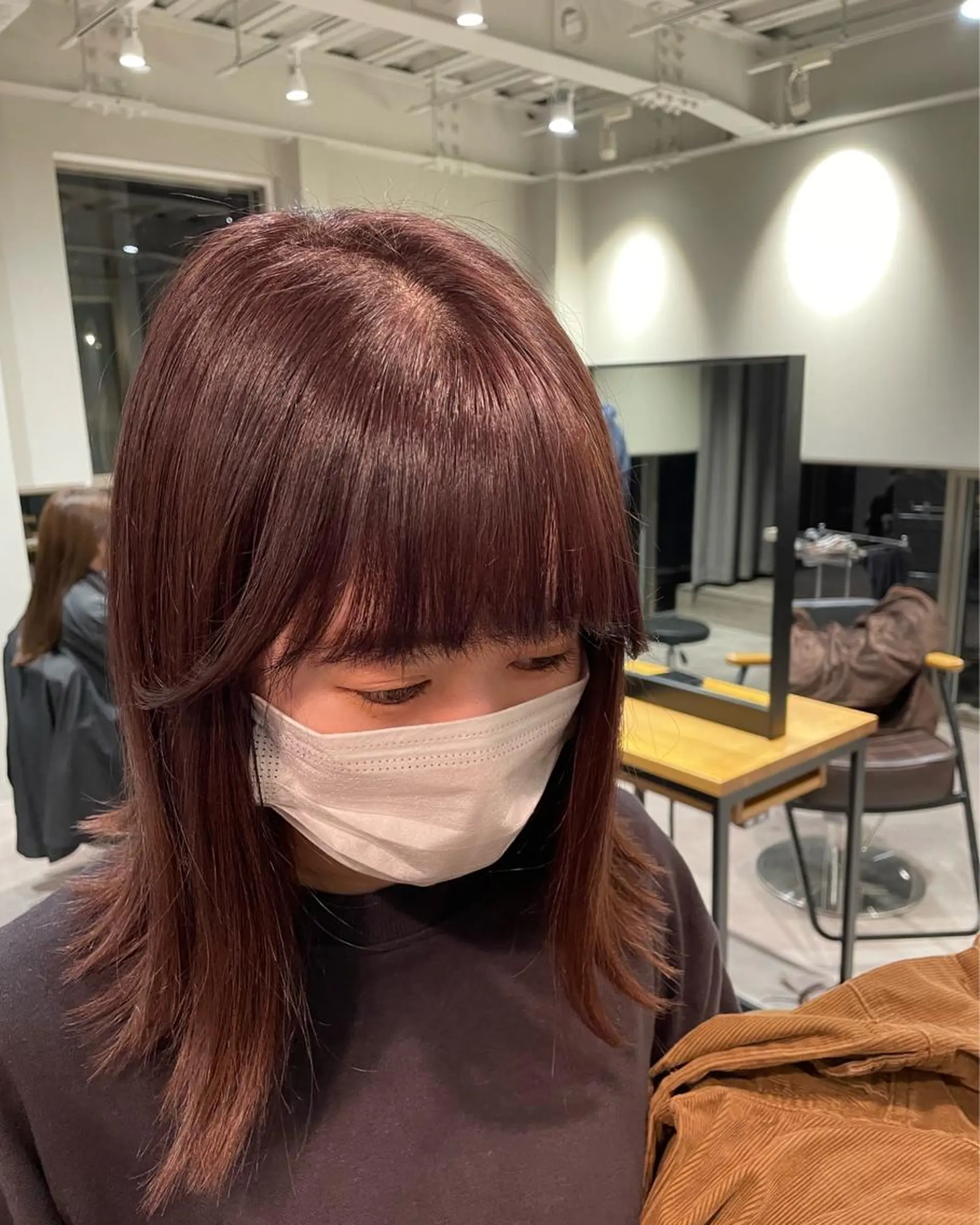 ロング カラー アッシュ ブリーチ ケアブリーチ ショコラグレージュ ダークアッシュ 韓国風/オシャレ /縮毛矯正/滝口琴未のヘアスタイル