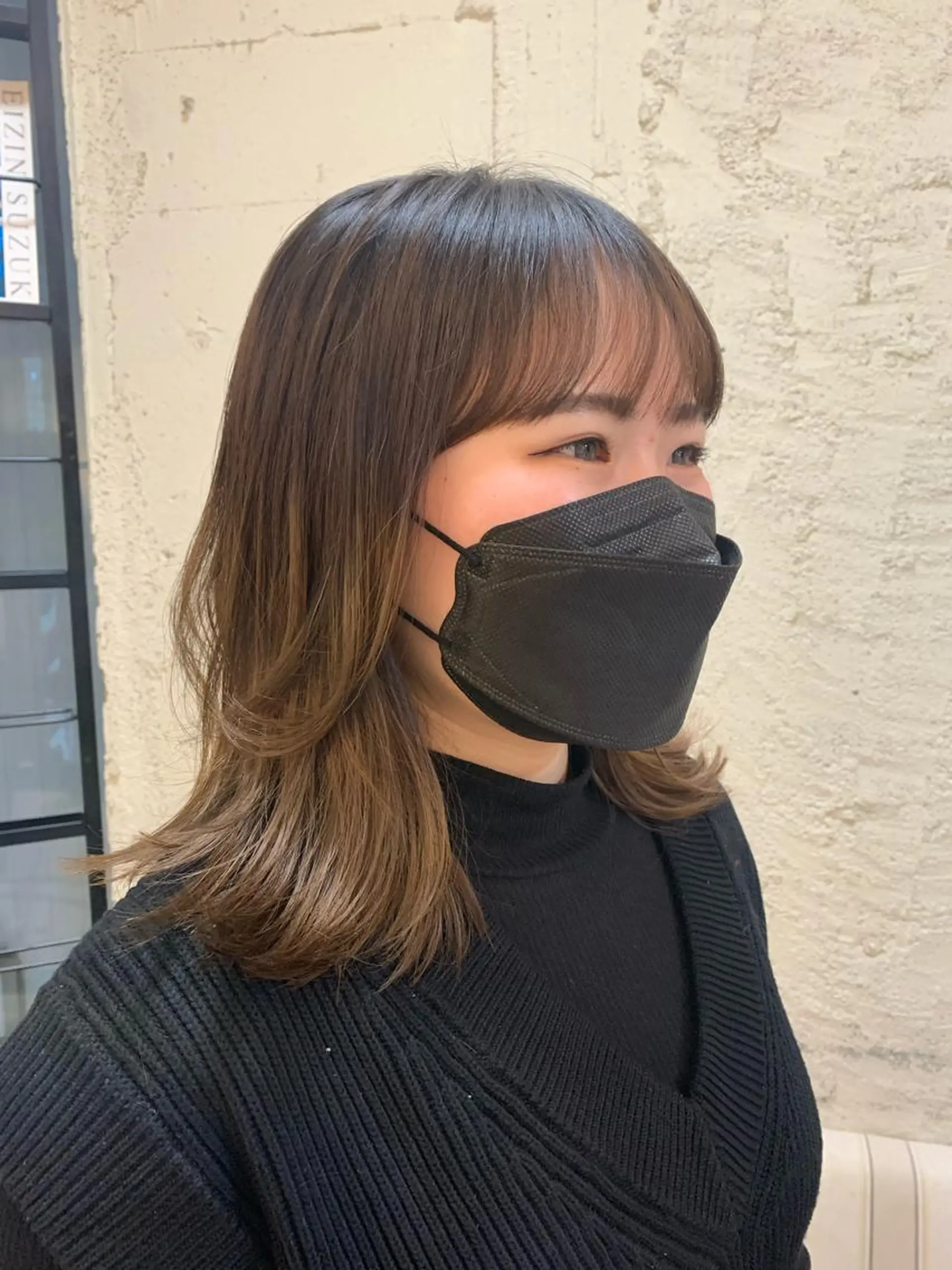 ミディアム ミディアムレイヤー レイヤーカット 髪質改善ストレート/ ブリーチ／渋谷　福田のヘアスタイル