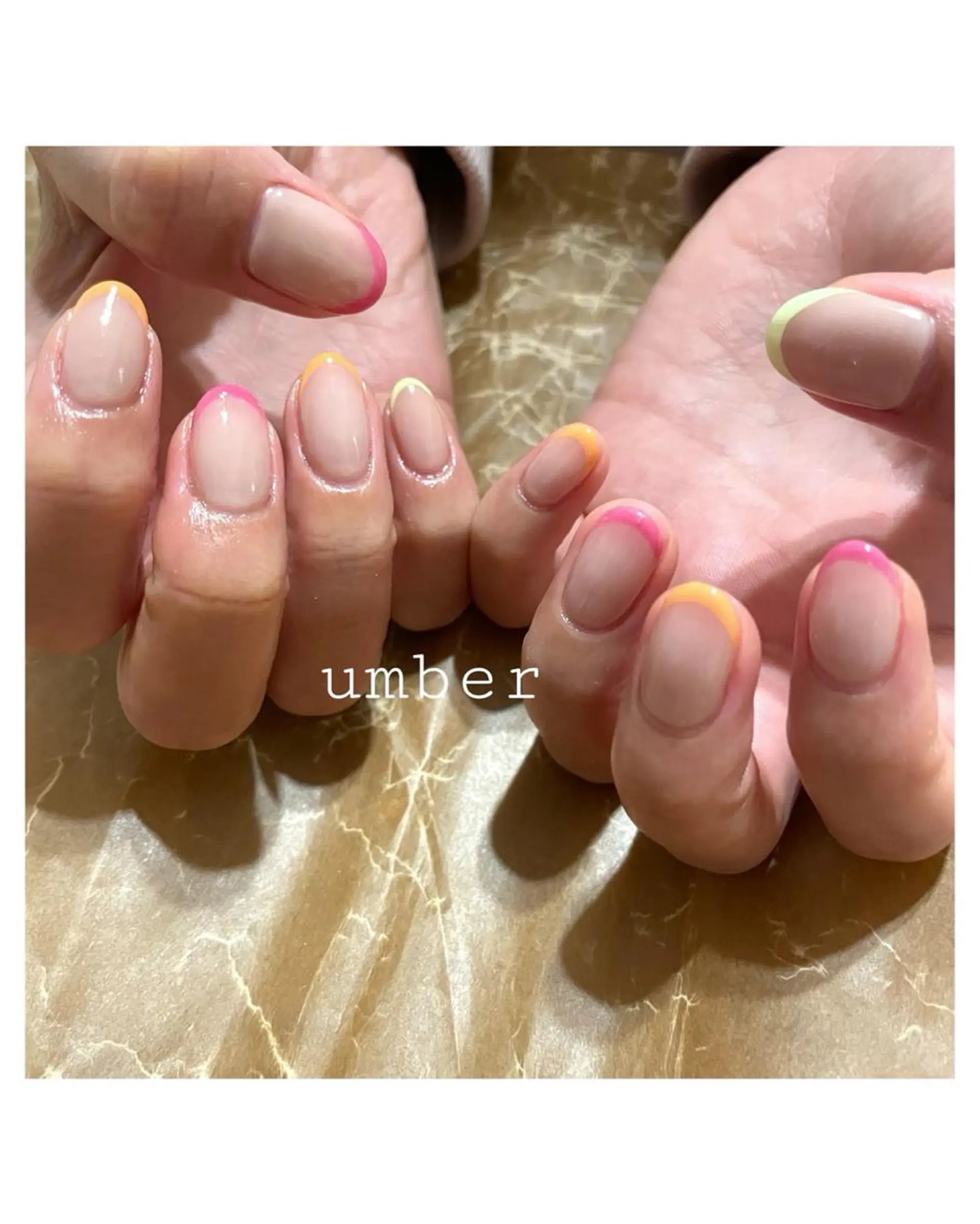 ネイル クリアネイル フラッシュネイル フットネイル フレンチネイル マグネットネイル ハンドネイル umber 三茶1分のネイルデザイン