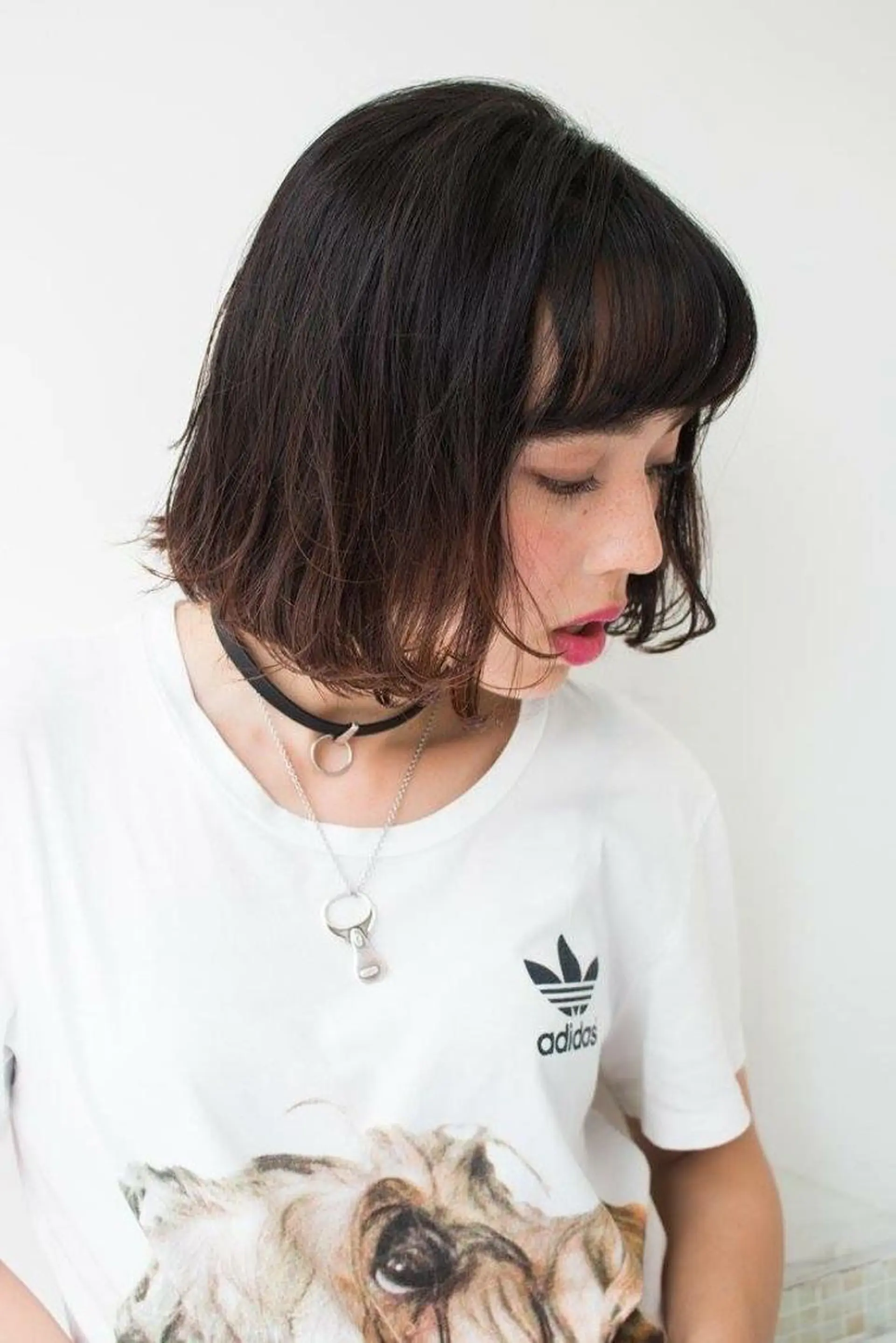 ショート ミディアム カラー パーマ カット 内藤 達也のヘアスタイル