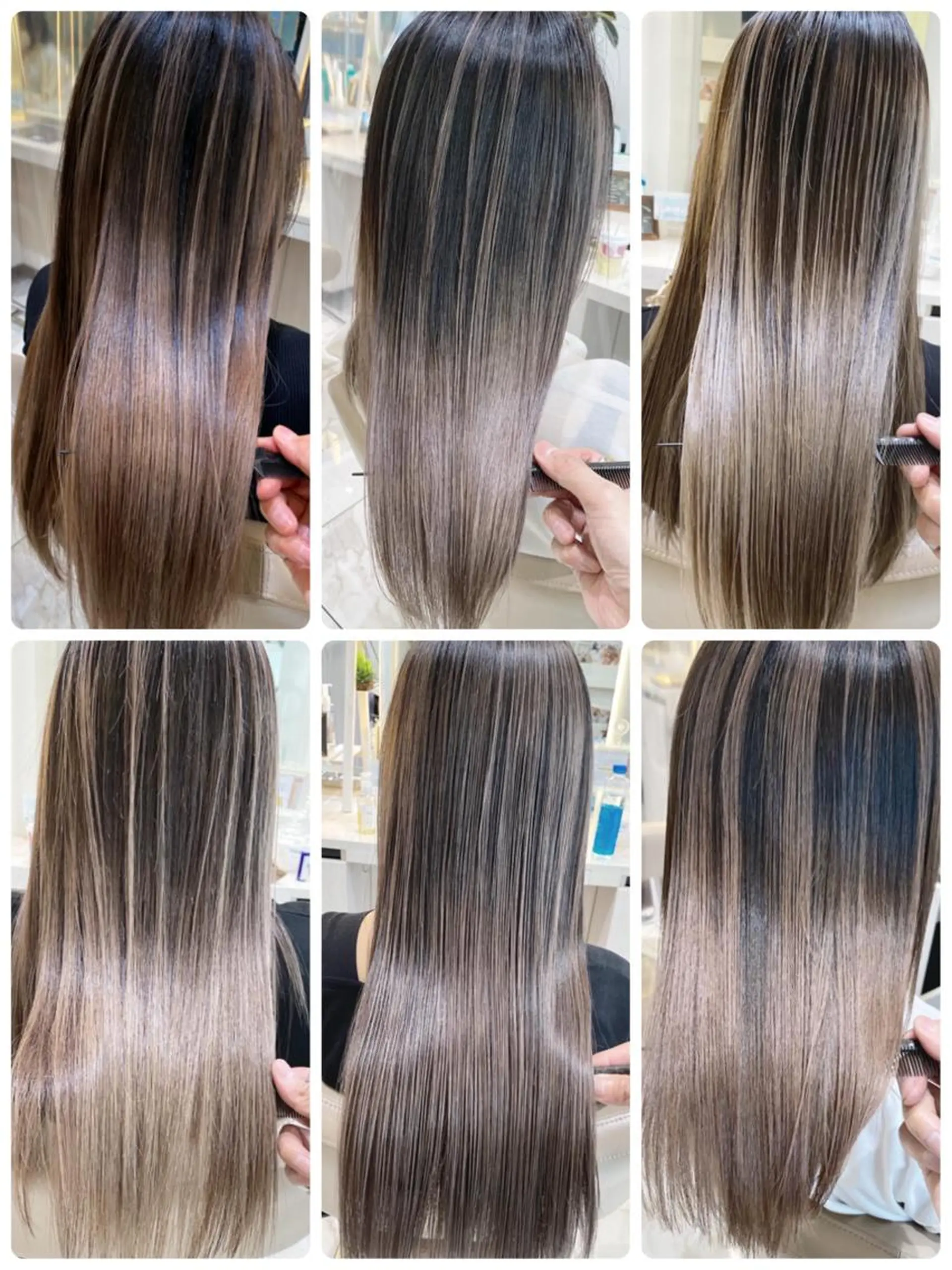 ロング カラー バレイヤージュ 髪質改善 レイヤーカット カット ヘアカラー トリートメント 山崎俊輔/髪質改善 /バレイヤージュのヘアスタイル