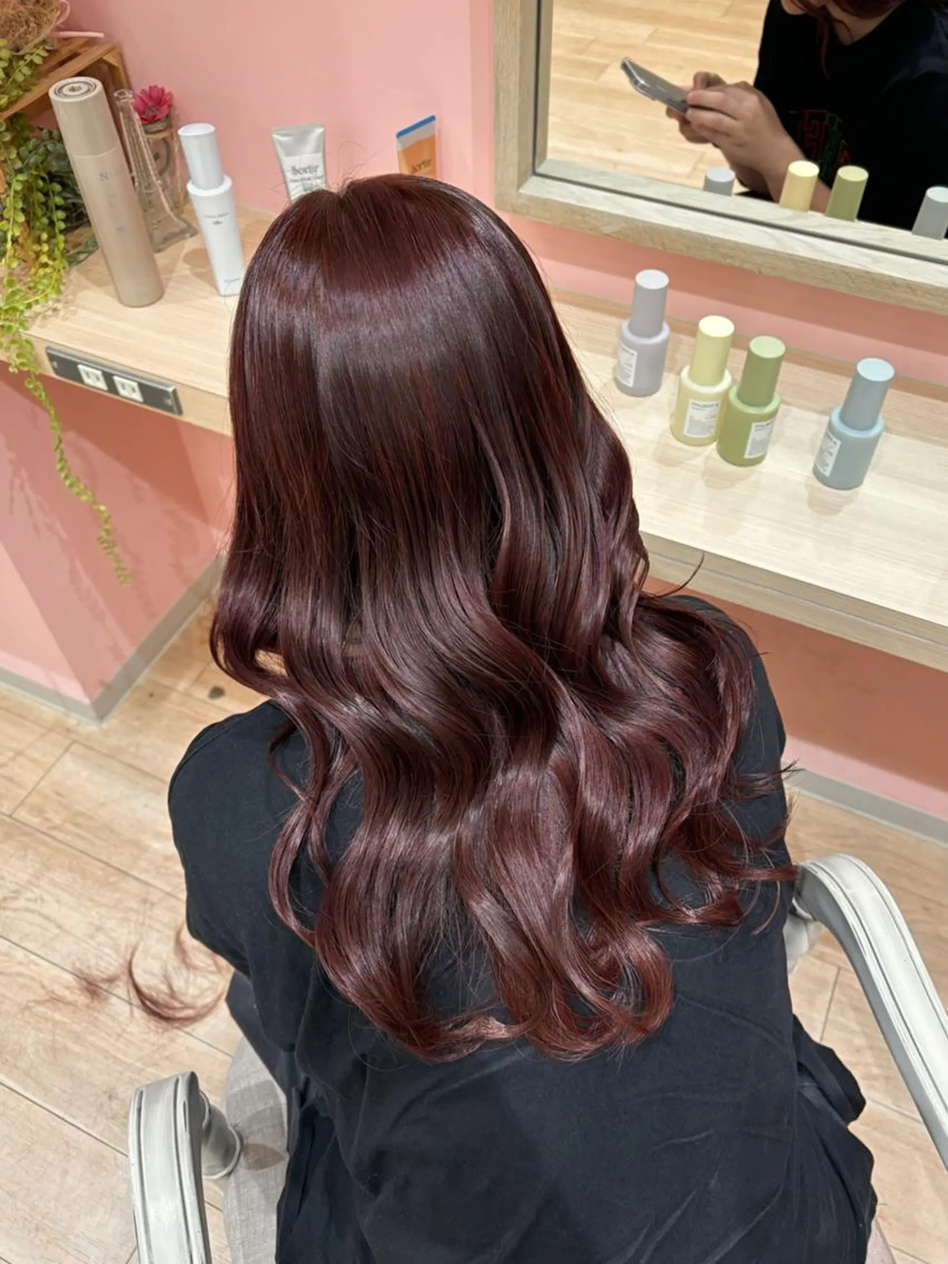 セミロング 透明感カラー⭐︎ コナツのヘアスタイル