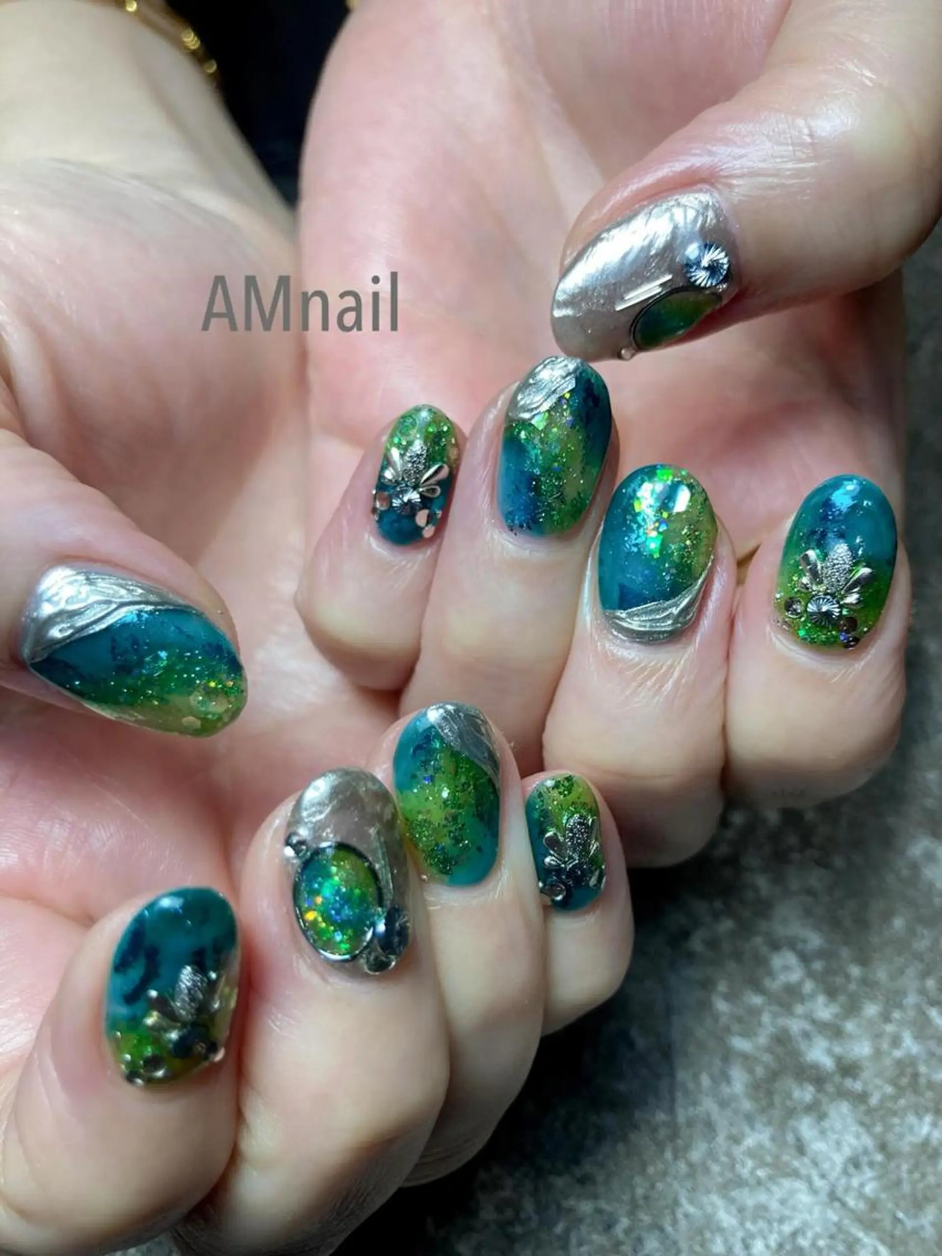 ネイル アートネイル 持ち込み ハンドネイル Am:nail 柏 SUE（スゥ）のネイルデザイン