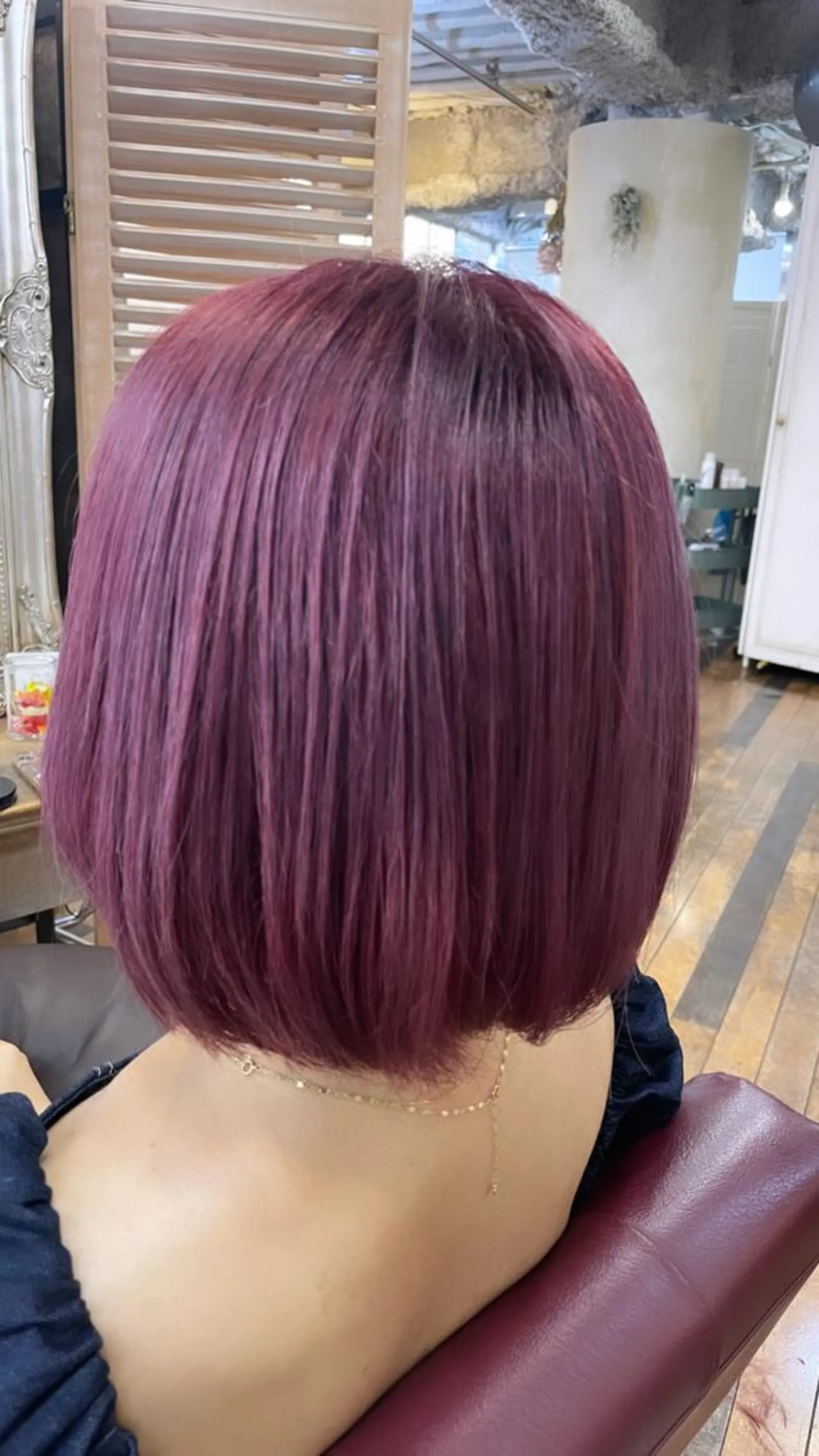 ミディアム カット ヘアカラー トリートメント ウルフカット/ボブ りなのヘアスタイル