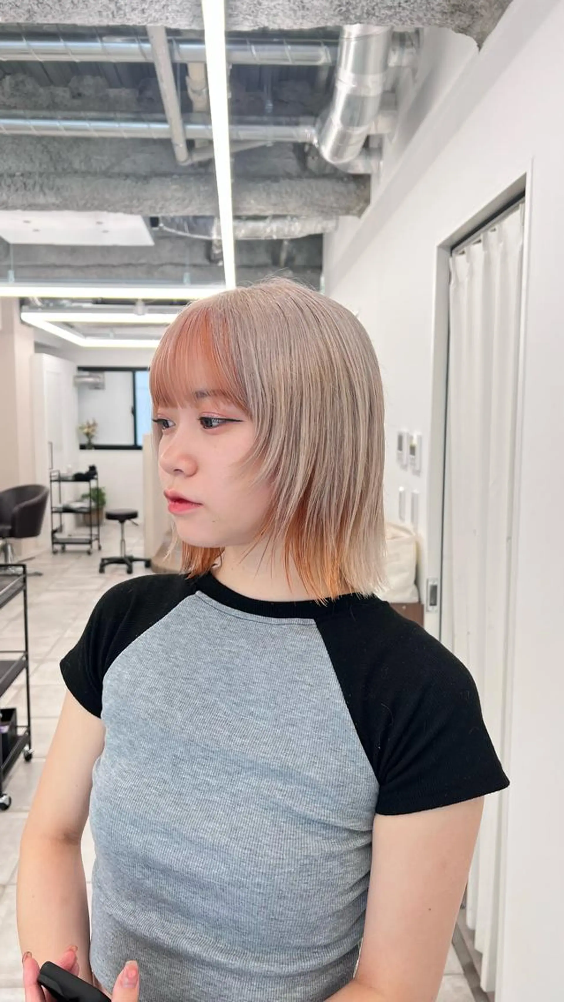 ミディアム カラー カット ヘアカラー トリートメント 赤みゼロ/透明感 カラー🌿KANTAのヘアスタイル