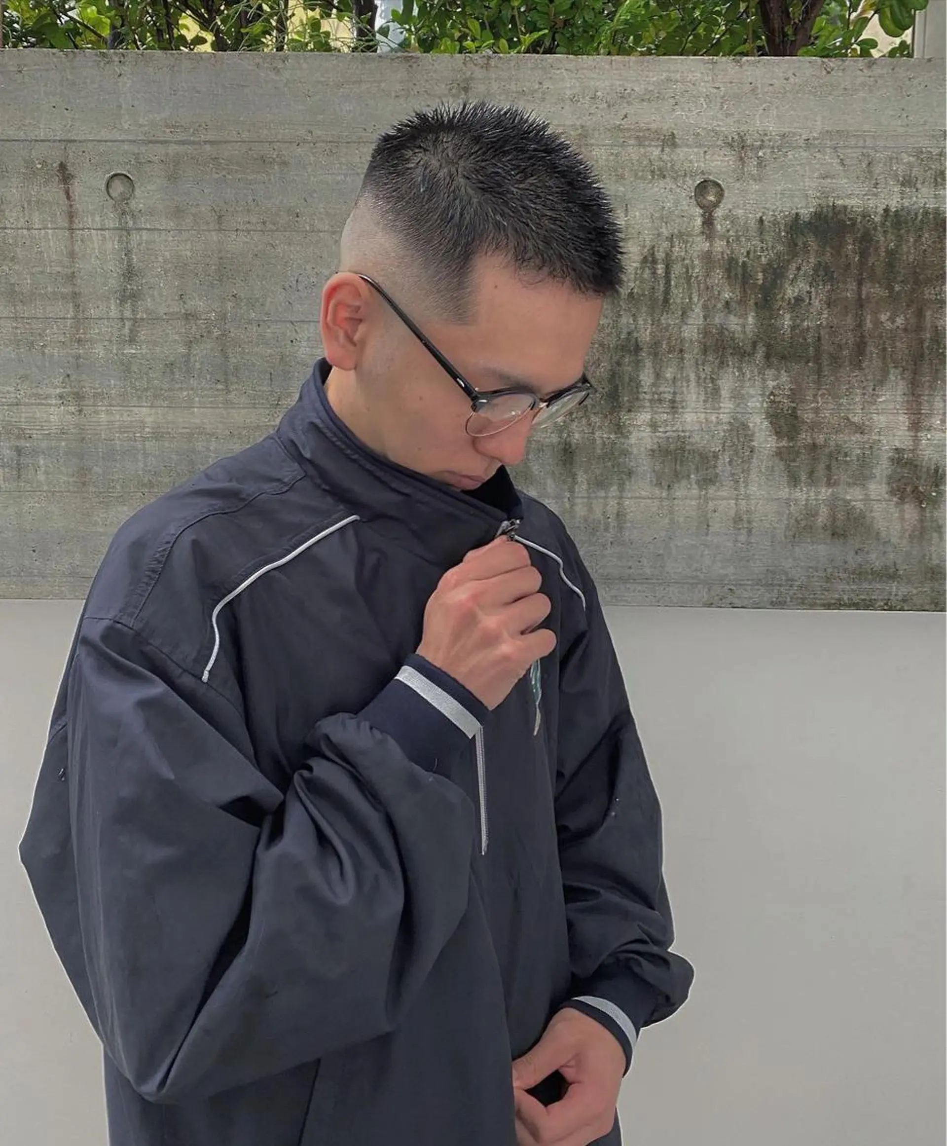 メンズ フェードカット カット パーマ、髪質改善 カズマのヘアスタイル