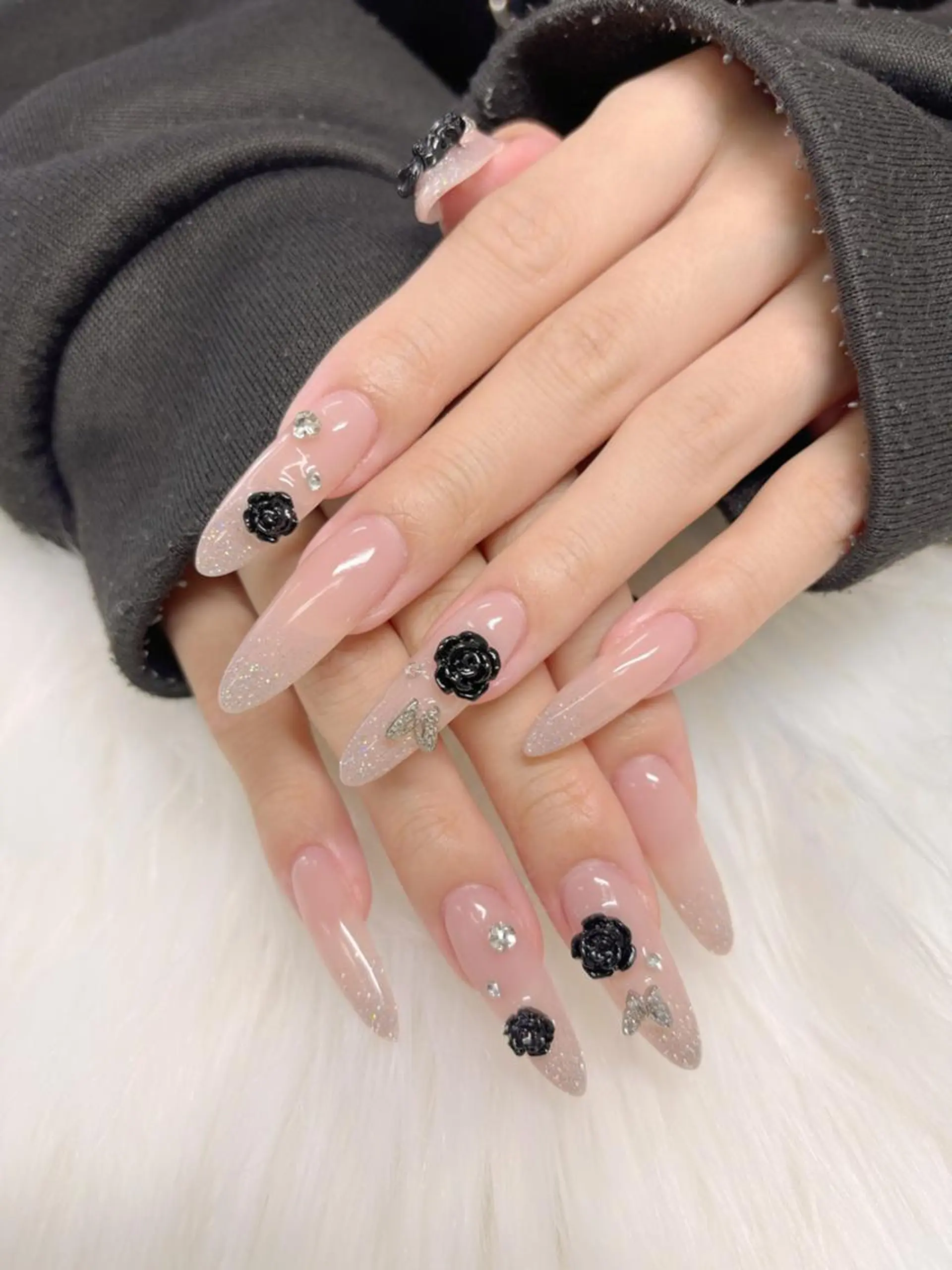 ネイル 長さ出し ジェルネイル 持ち込み パラジェル 春ネイル リラネイル Aikenのネイルデザイン