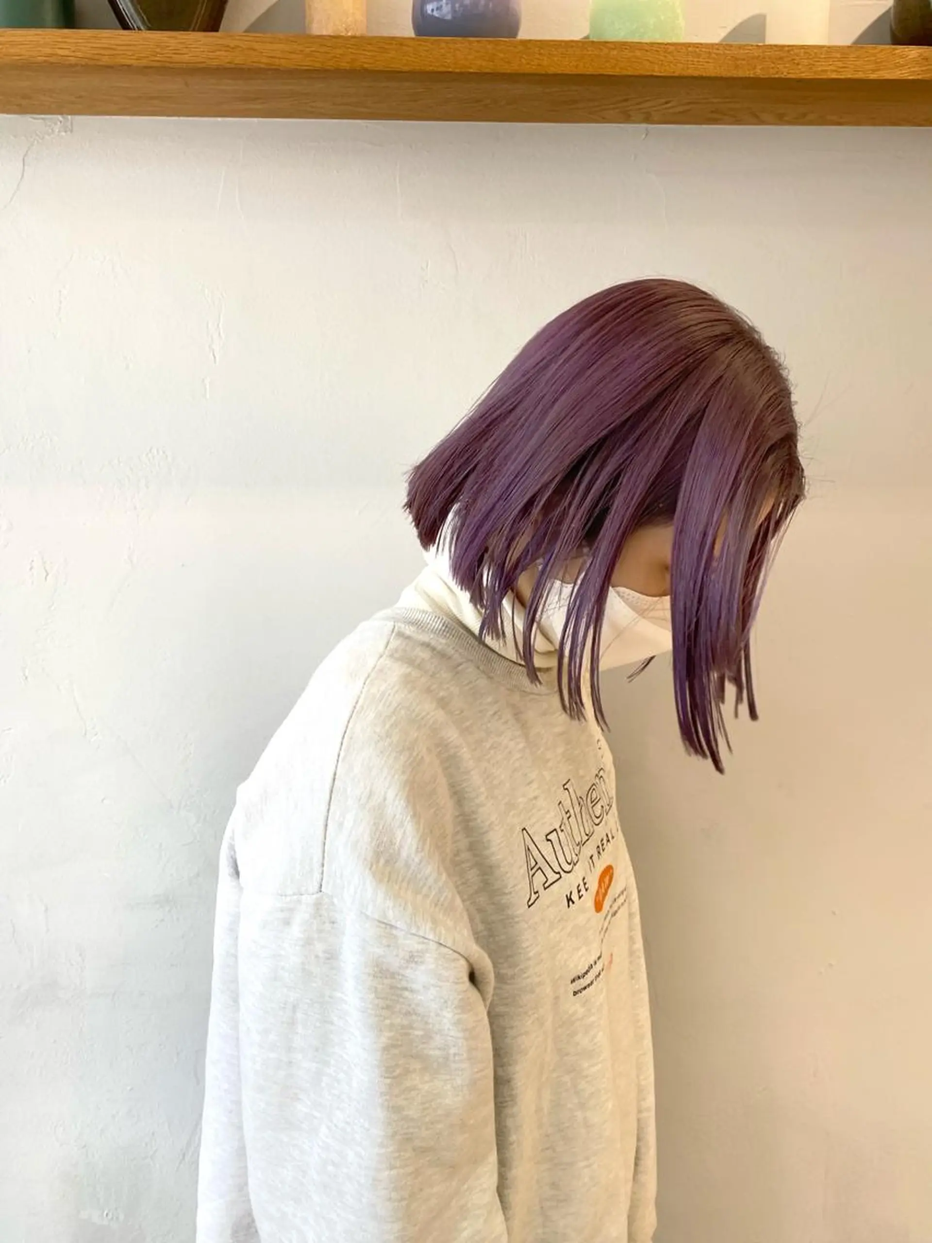 ミディアム カラー ブリーチ ラベンダーカラー Lomalia 🤍🫧/makoのマツエク・マツパデザイン