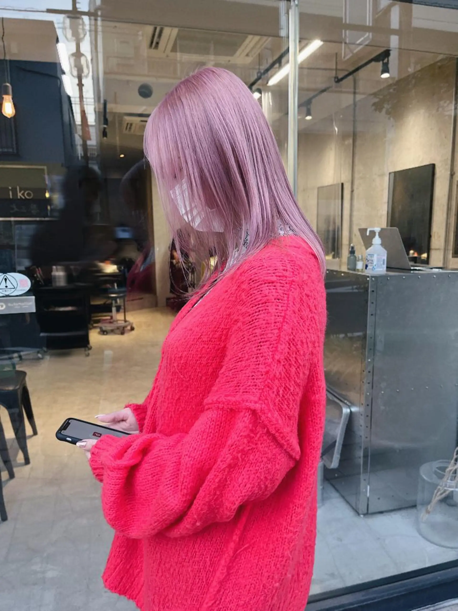 ミディアム カラー カット ヘアカラー 岩田 良/ブリーチカラーのヘアスタイル