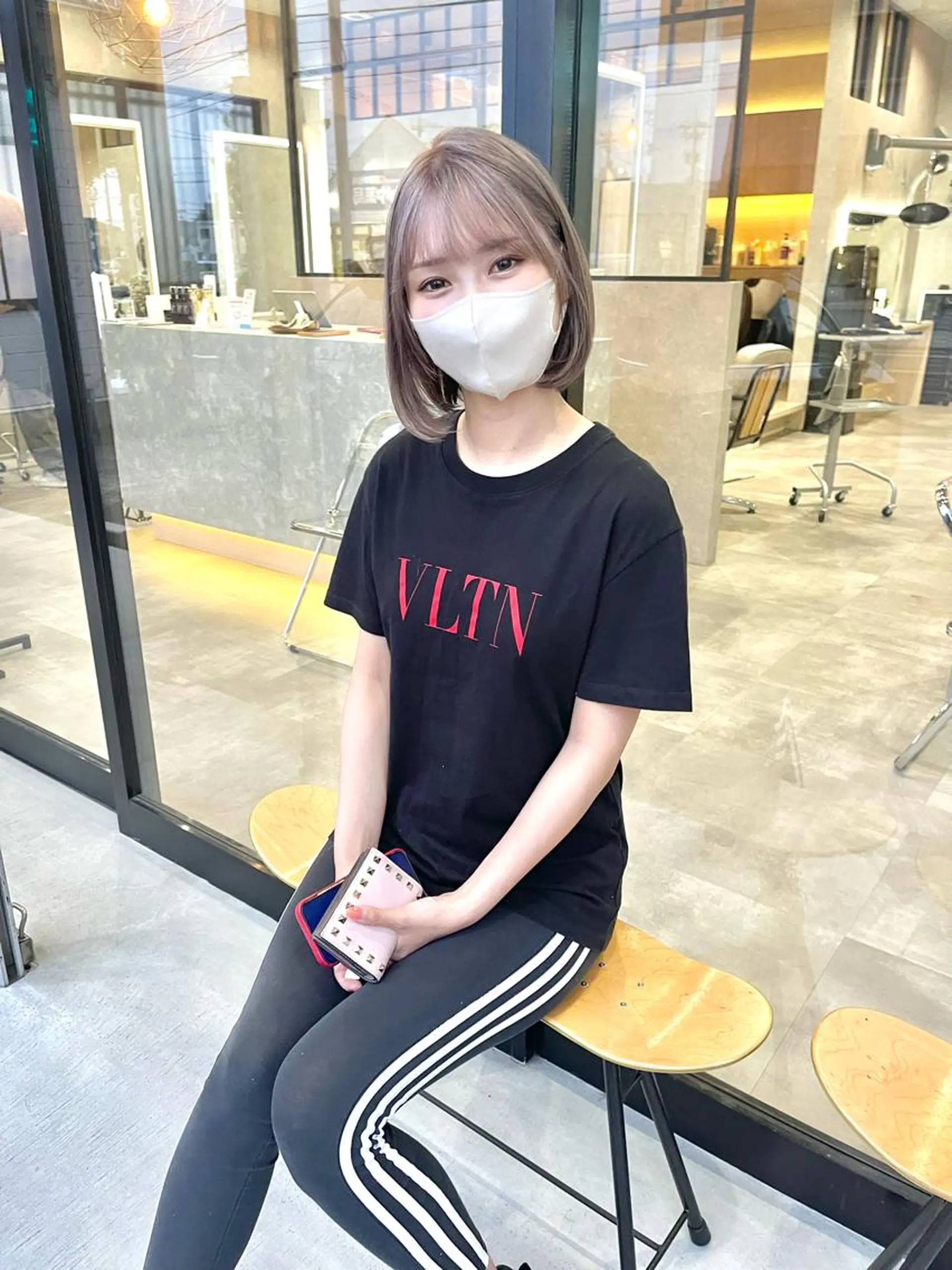 ミディアム カラー カット ヘアカラー トリートメント 一ノ瀬 暁のヘアスタイル