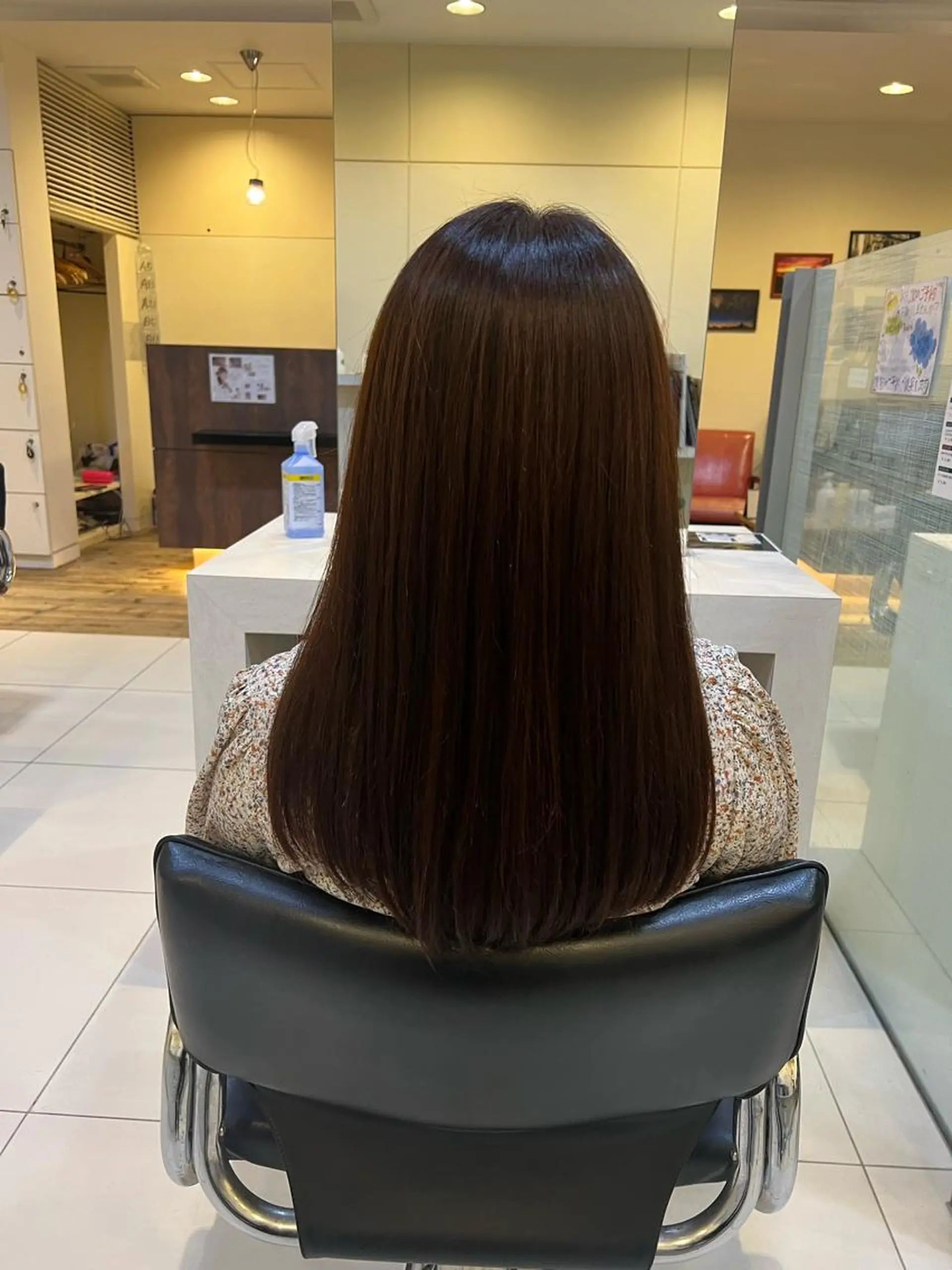 ロング カラー ブラウンカラー オレンジ オレンジブラウン 小澤 奈津美のヘアスタイル