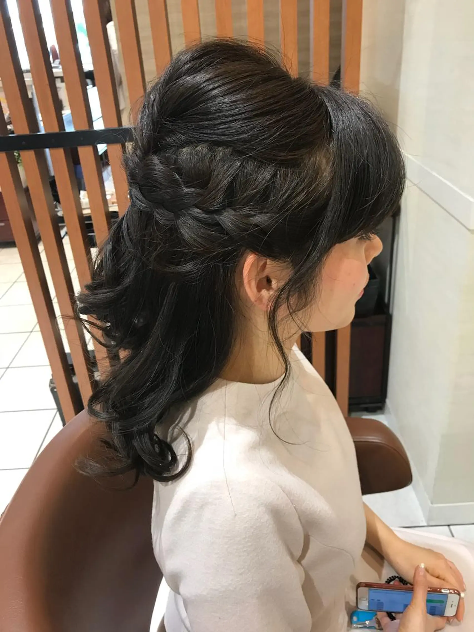 ロング ヘアアレンジ ハーフアップ テラモト カズヨシのヘアスタイル