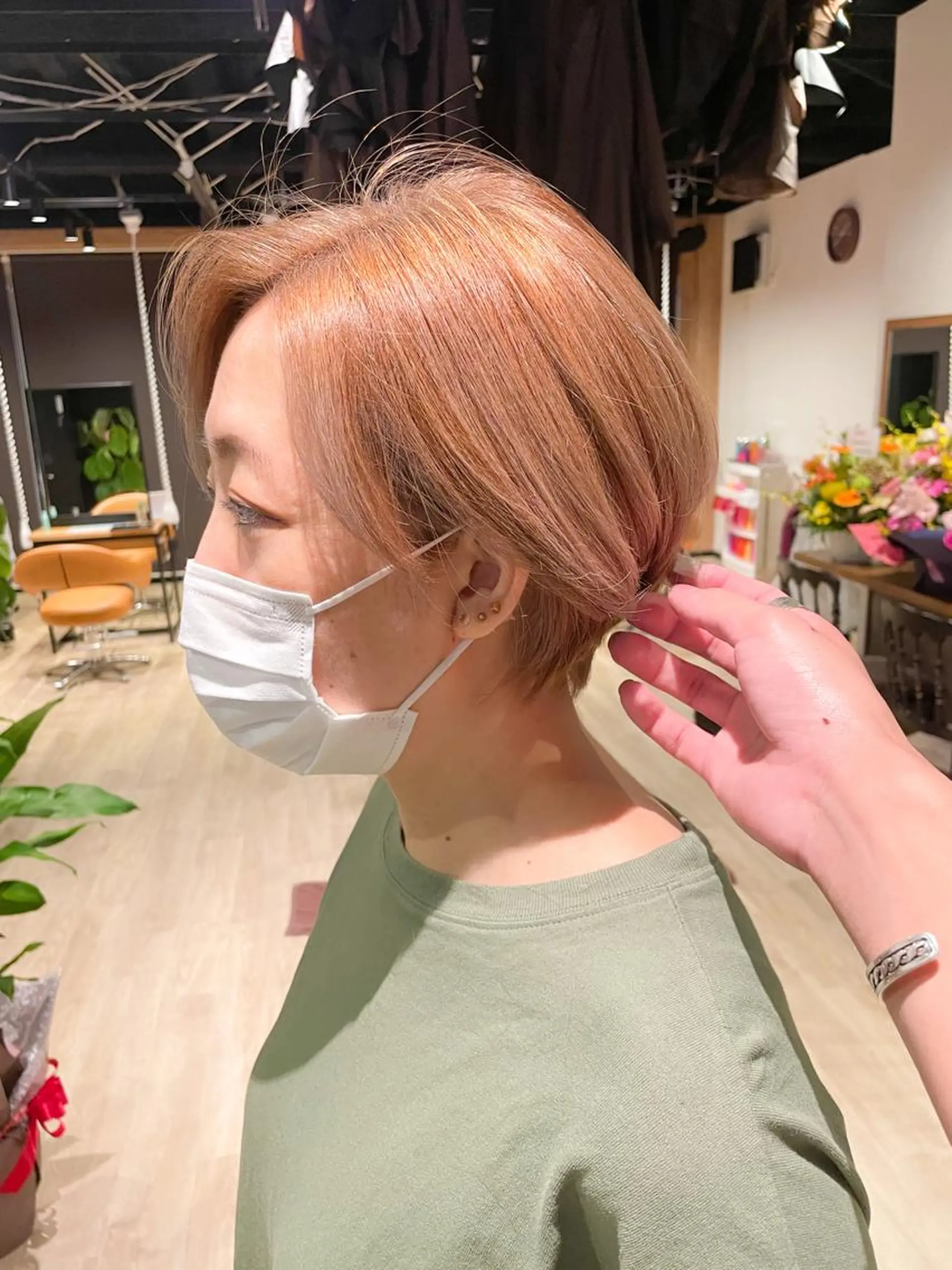 ショート カラー グレージュ ミルクティーグレージュ 髪質改善/ブリーチ 田代 龍我のヘアスタイル