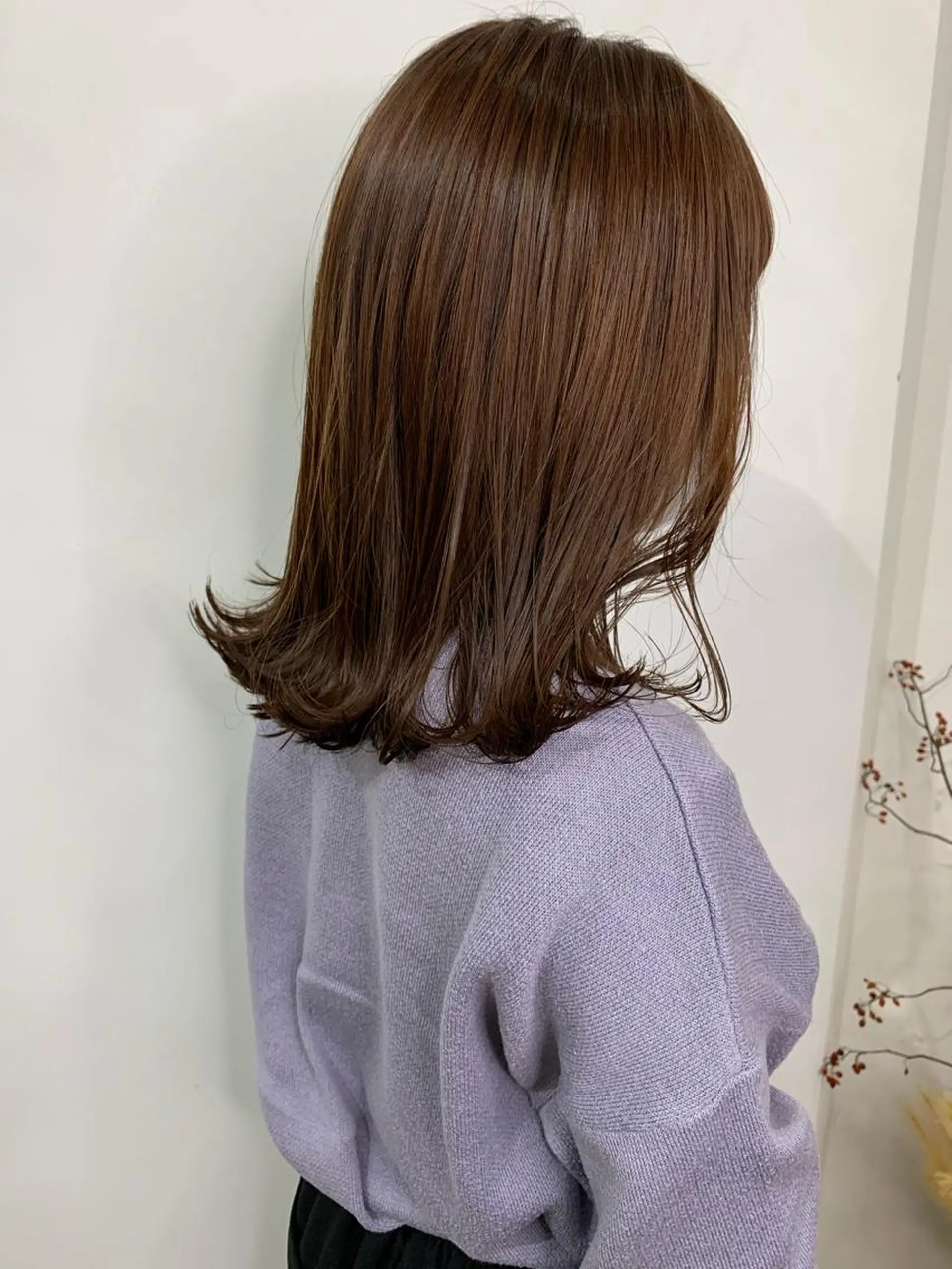 セミロング カラー ブリーチ ブリーチなしカラー カット ヘアカラー トリートメント レイヤー/顔周り /AKARIのヘアスタイル