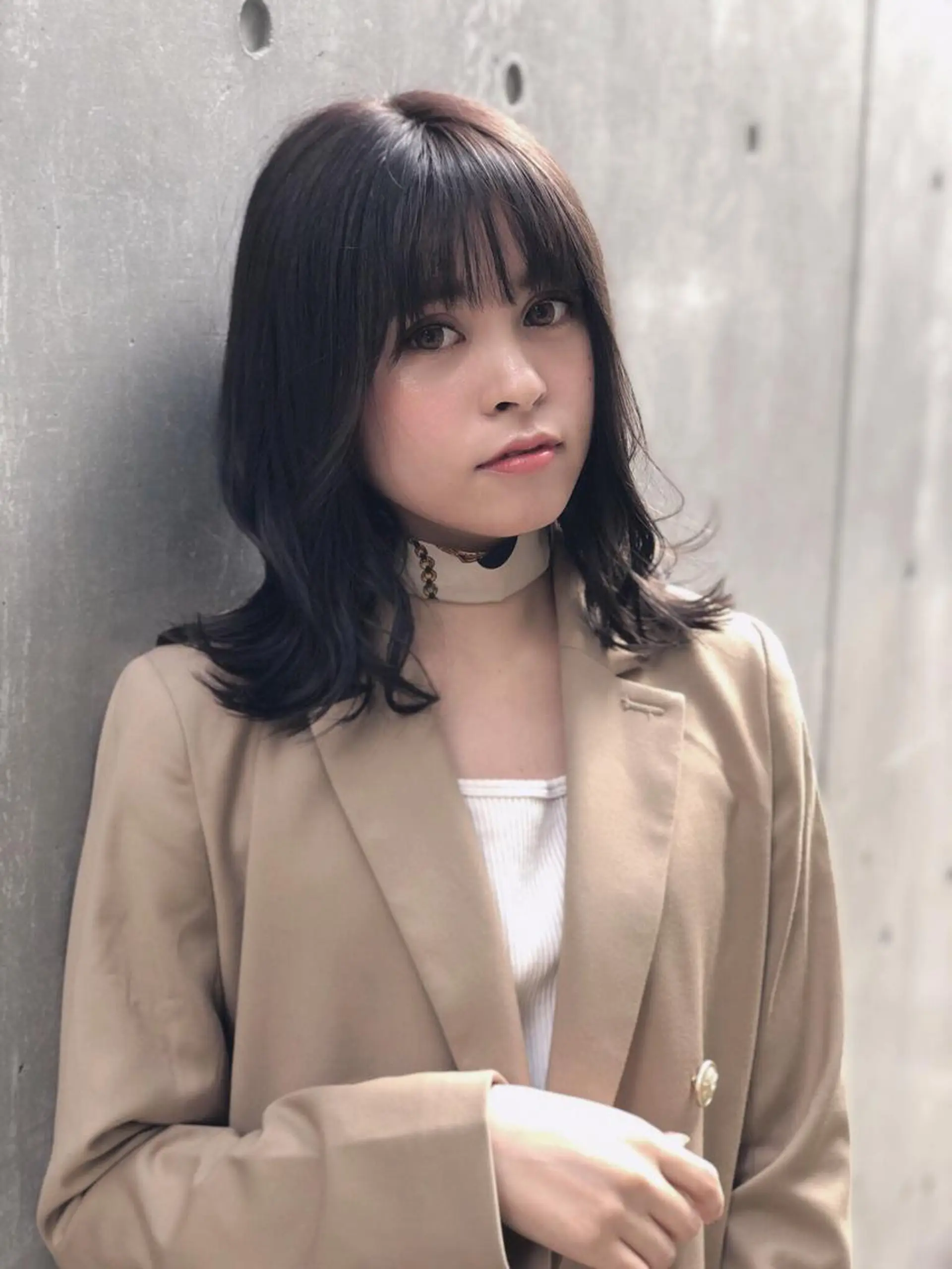 ミディアム カラー TOMOKA 艶髪/透明感カラーのヘアスタイル