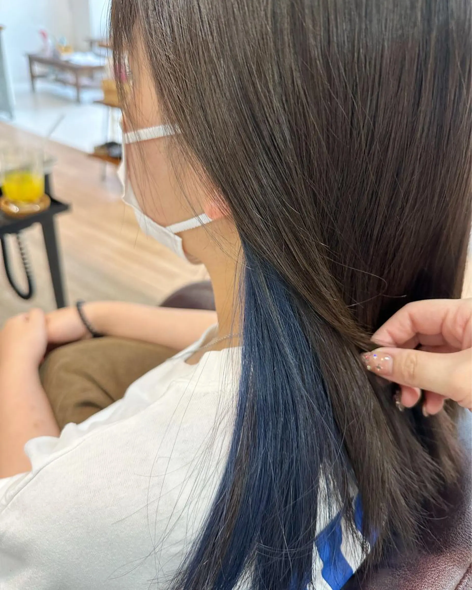 ミディアム ヘアカラー ツヤ髪質改善 💜れいな💜のヘアスタイル