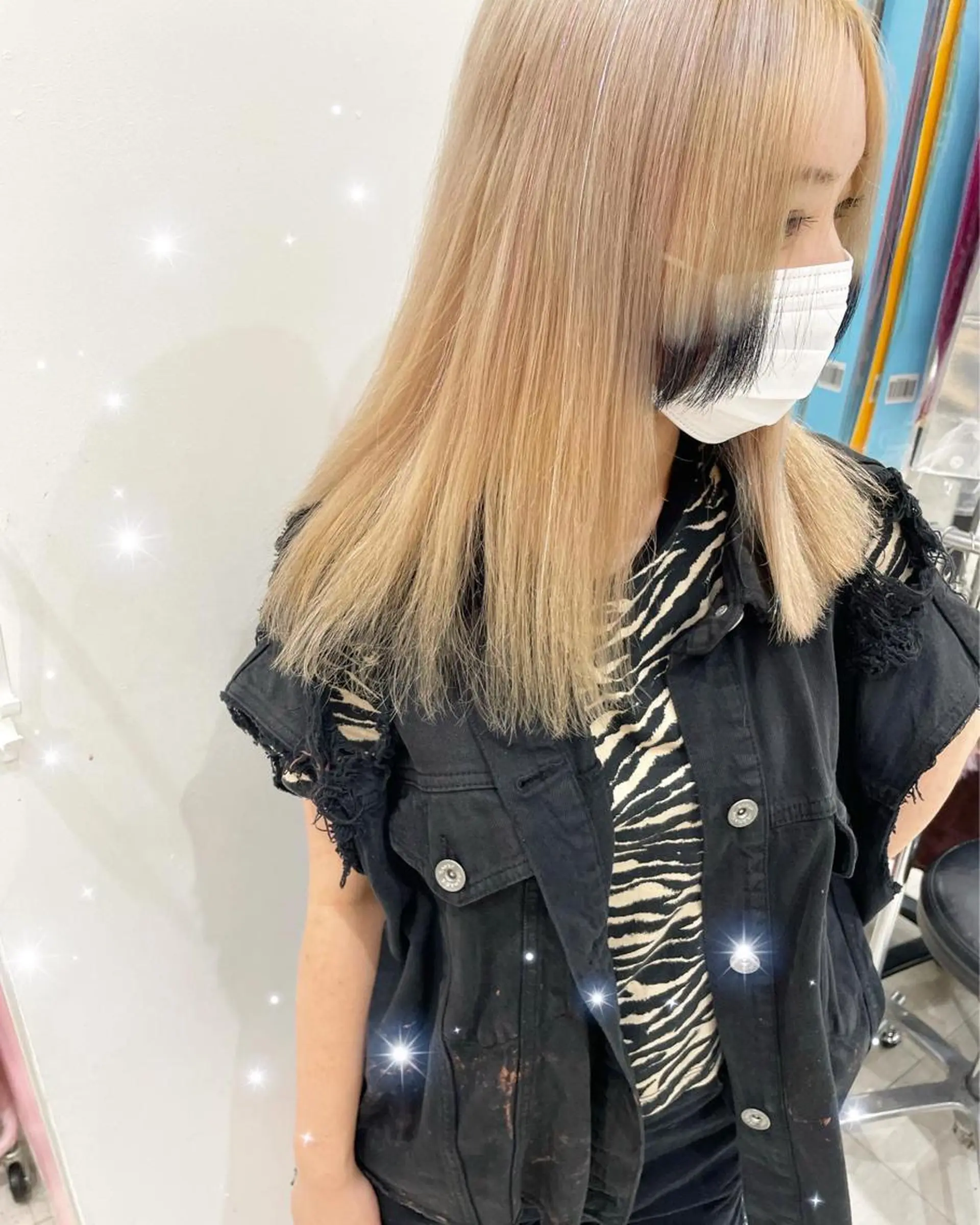 セミロング カラー ブリーチ ヘアカラー トリートメント 新宿駅近♡個室 ♡関口三都季🌜のヘアスタイル