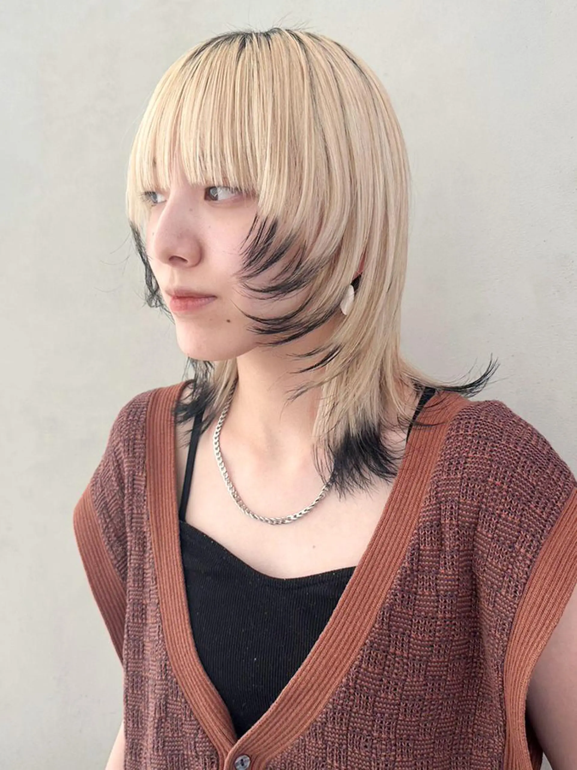 カラー ミディアム 黒髪 カット ヘアカラー トリートメント ITbyALBUM 中野店のヘアスタイル