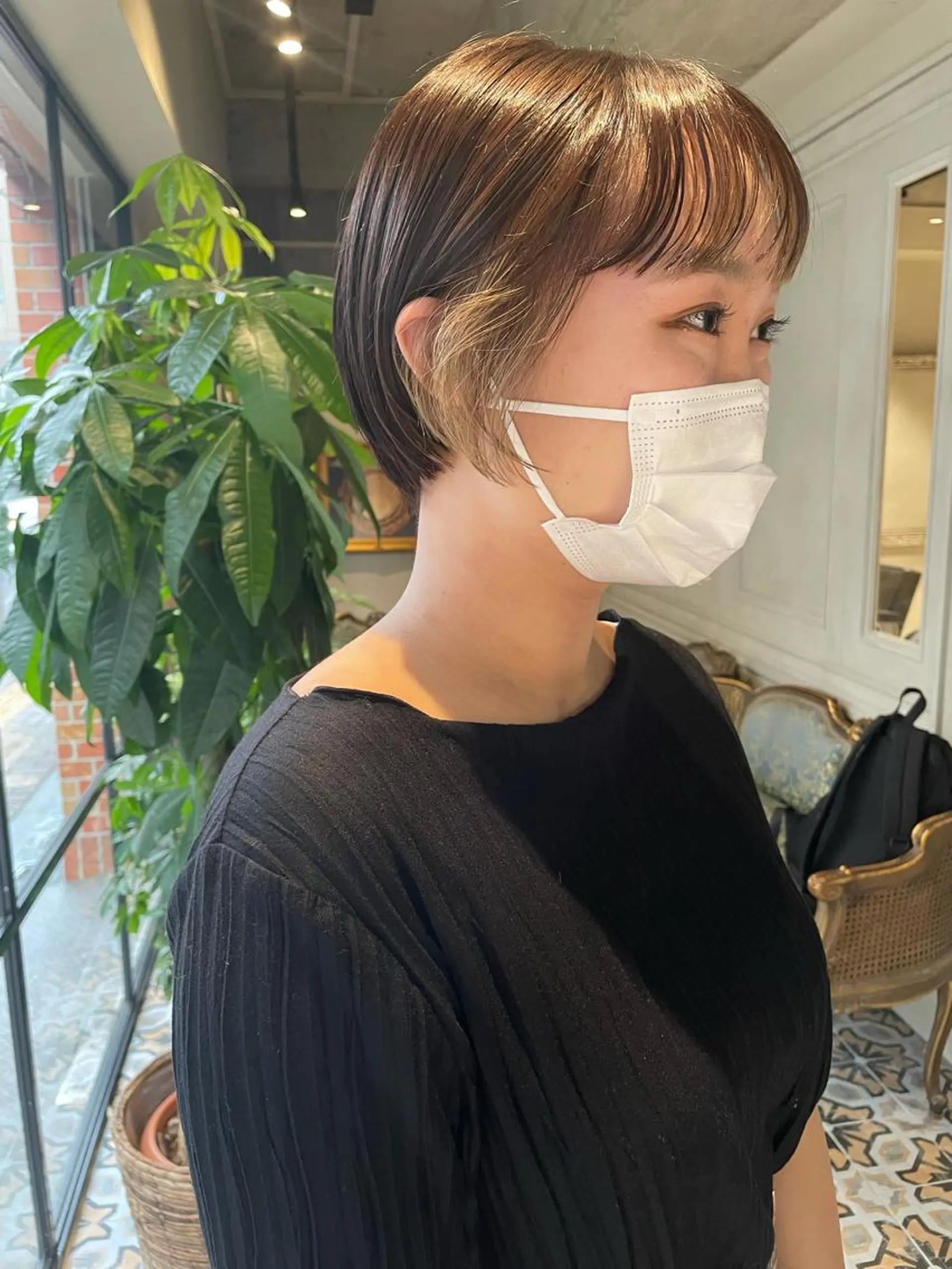 ショート カラー ショートボブ インナーカラー ボブ ショートヘア ベージュ🤎透明感 カラー🤎anriのヘアスタイル