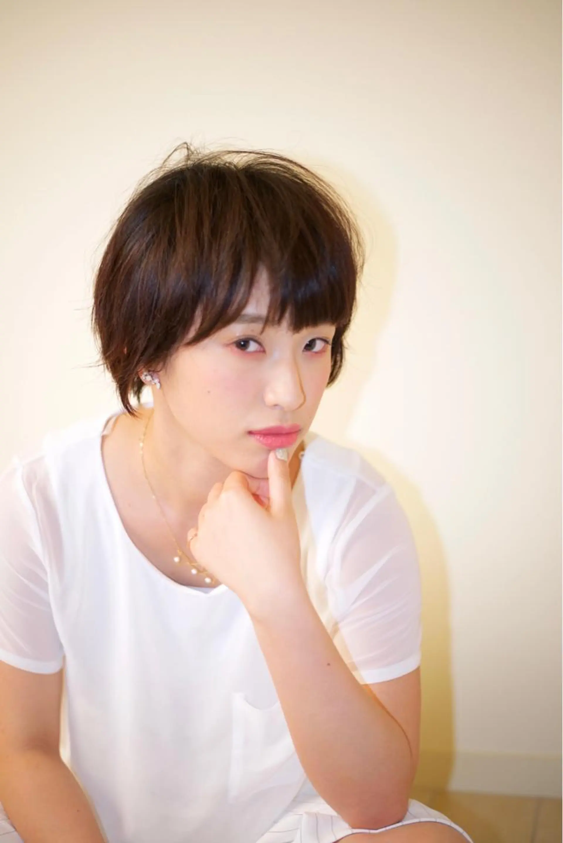 ショート カラー パーマ ショートヘア 小顔カット 【白髪ぼかし 専門GBG】自由が丘のヘアスタイル