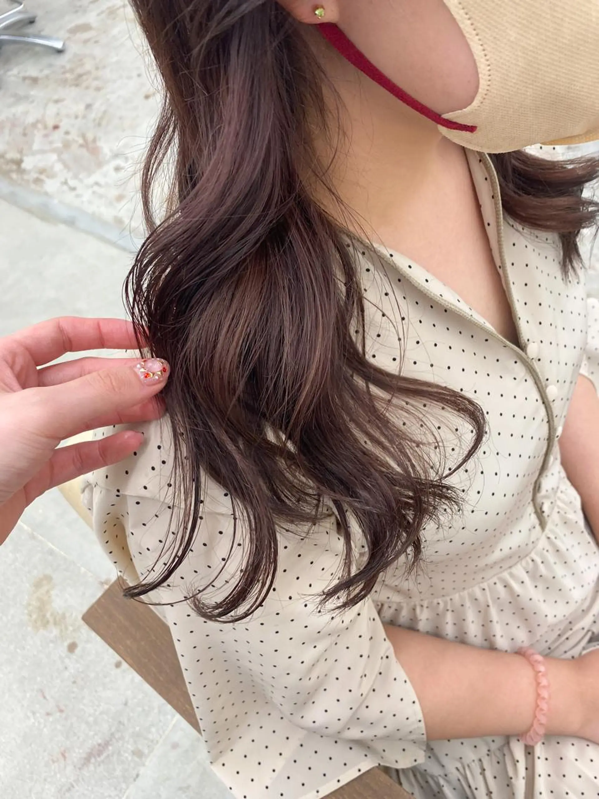 ミディアム カラー ベージュカラー ピンクカラー ピンクベージュ 🌼透明感艶カラー オリーブ🌼河村咲のヘアスタイル