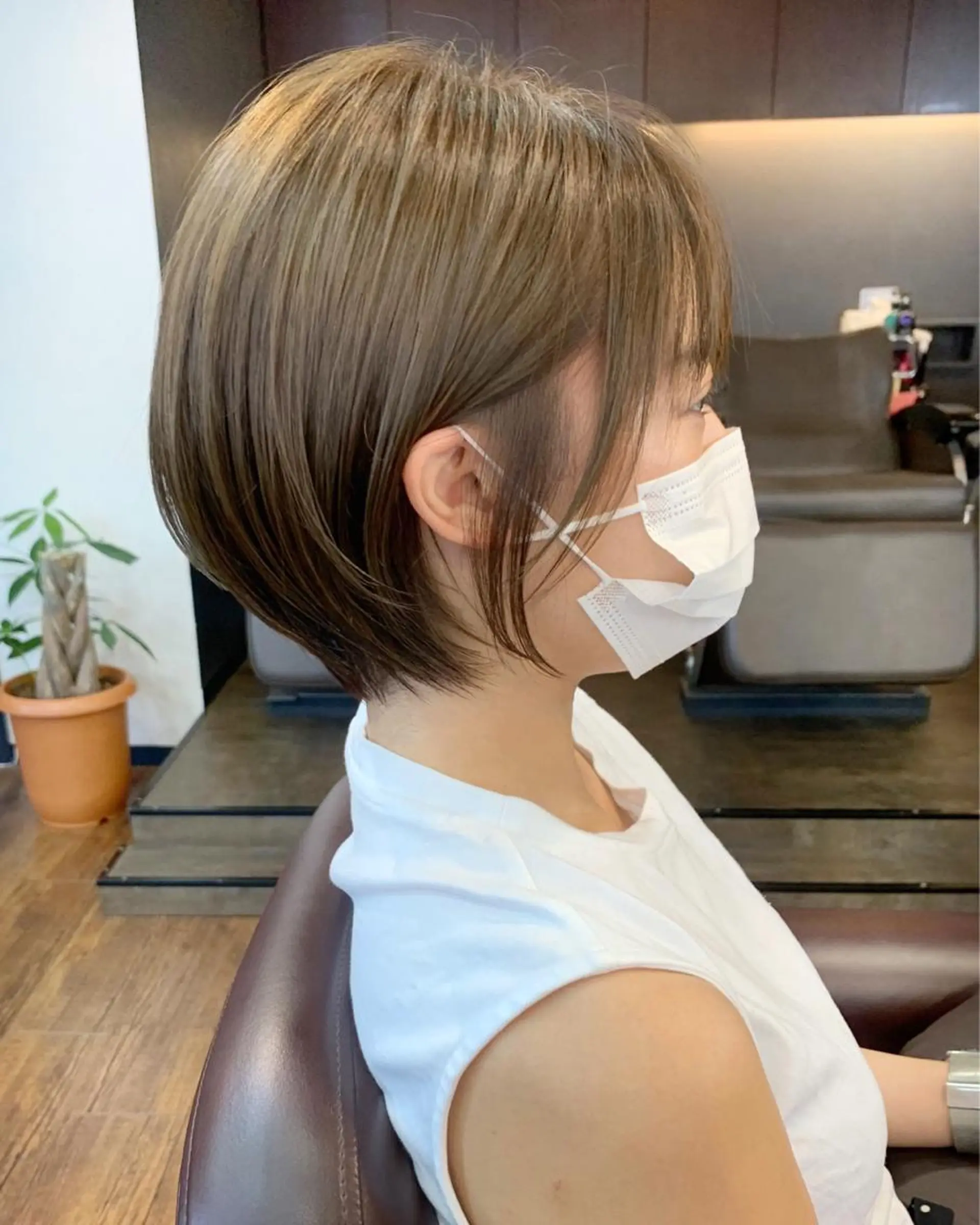 ショート カラー 縮毛矯正/ショート/ レイヤー/畑中正敏のヘアスタイル