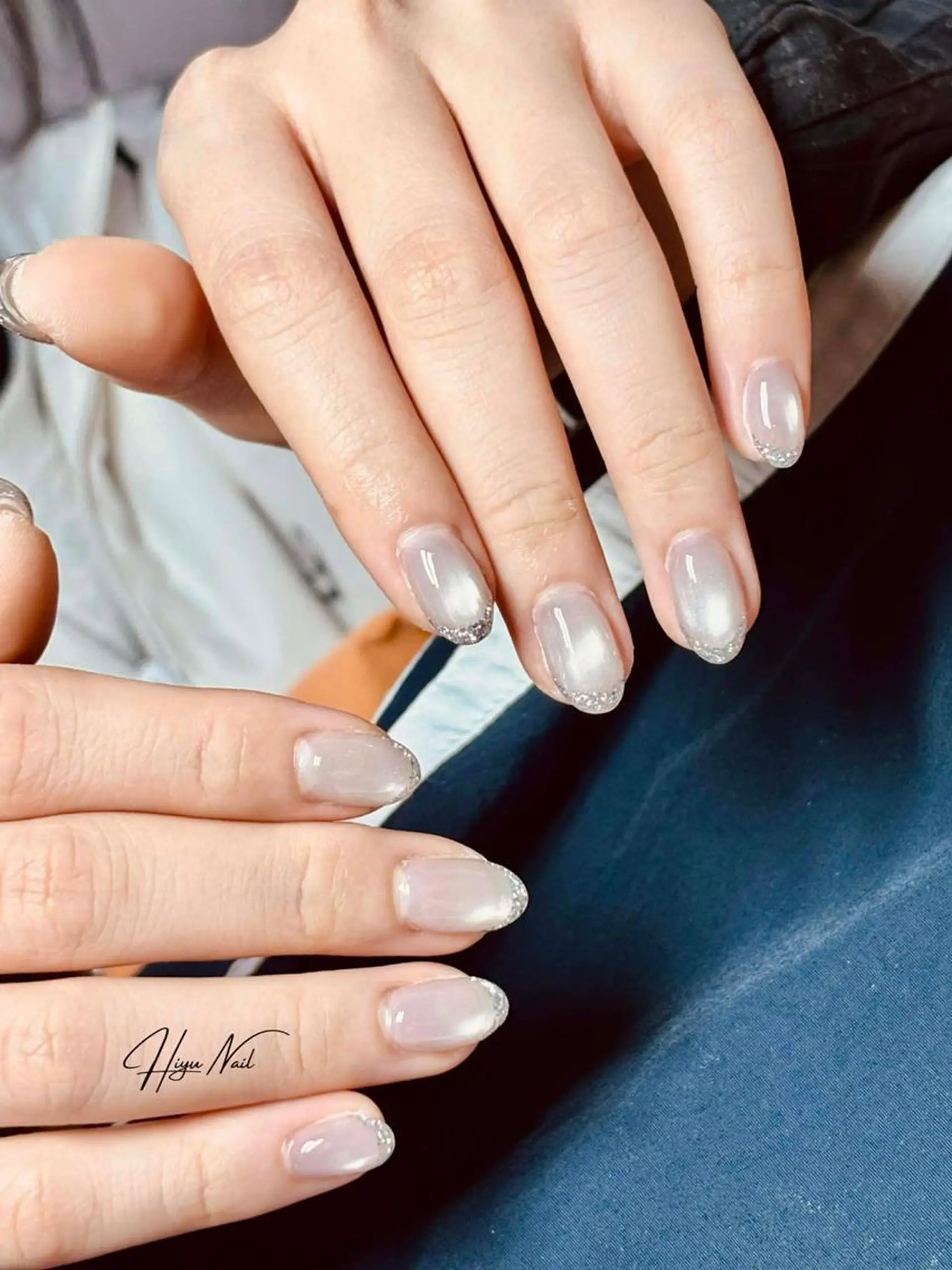 ネイル アートネイル ラメ(グリッター) ハンドネイル ヒユ ビューティーのネイルデザイン