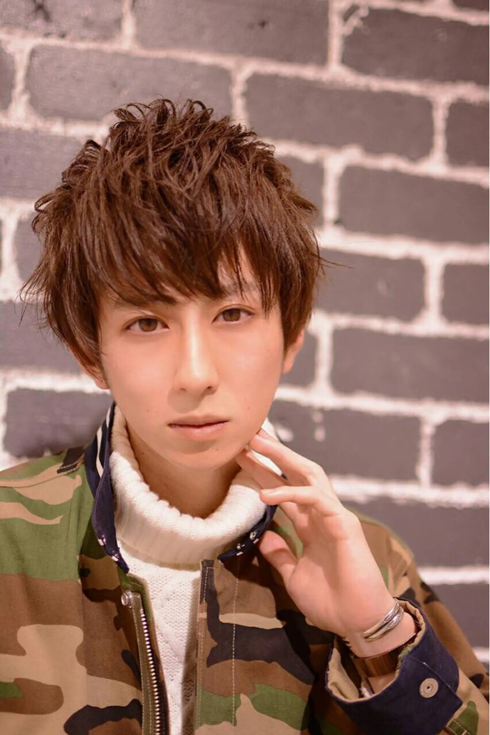 ショート カラー パーマ メンズ マッシュ ショートヘア 河上 雅俊のヘアスタイル