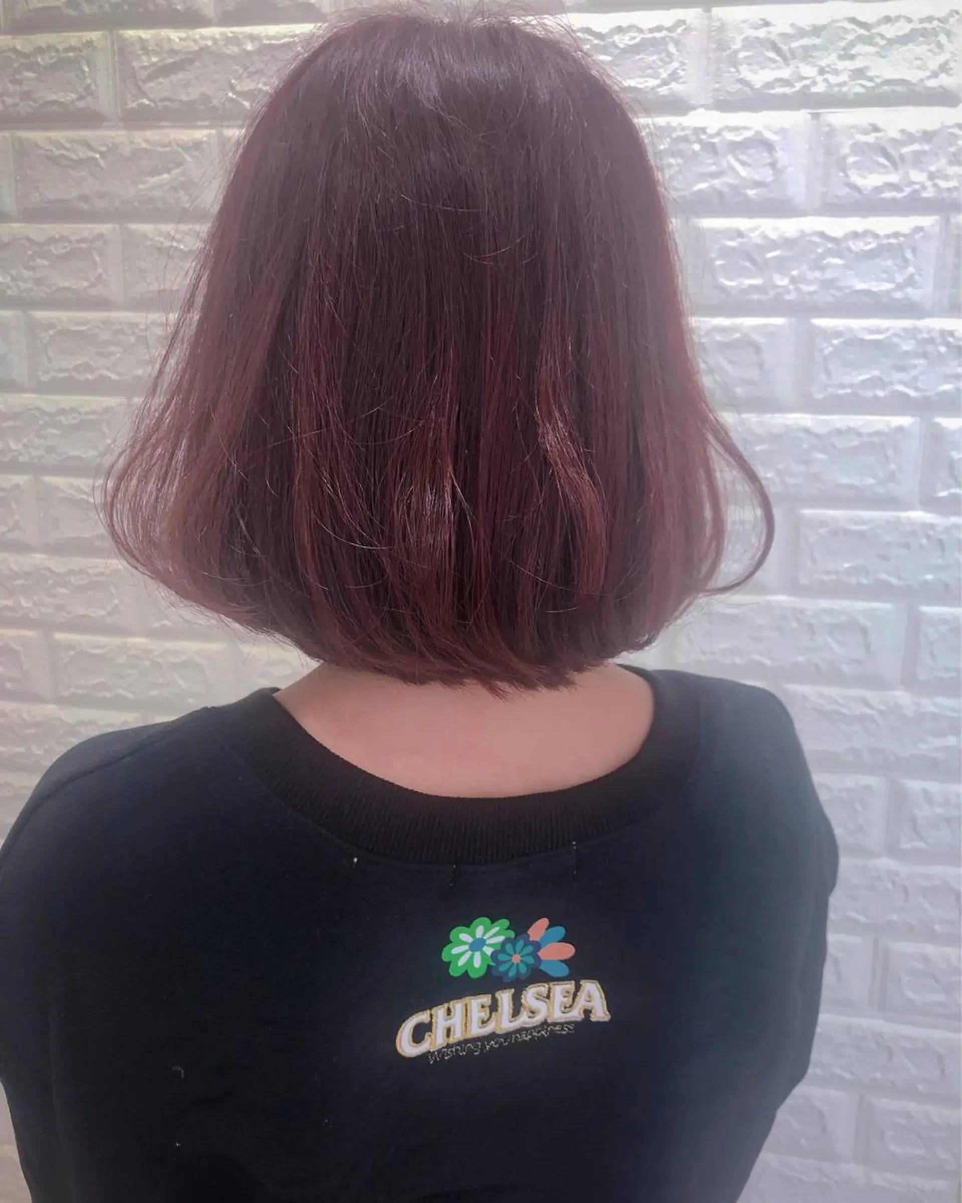 ミディアム カラー カシス ピンクカラー ナガイ ユウキのヘアスタイル