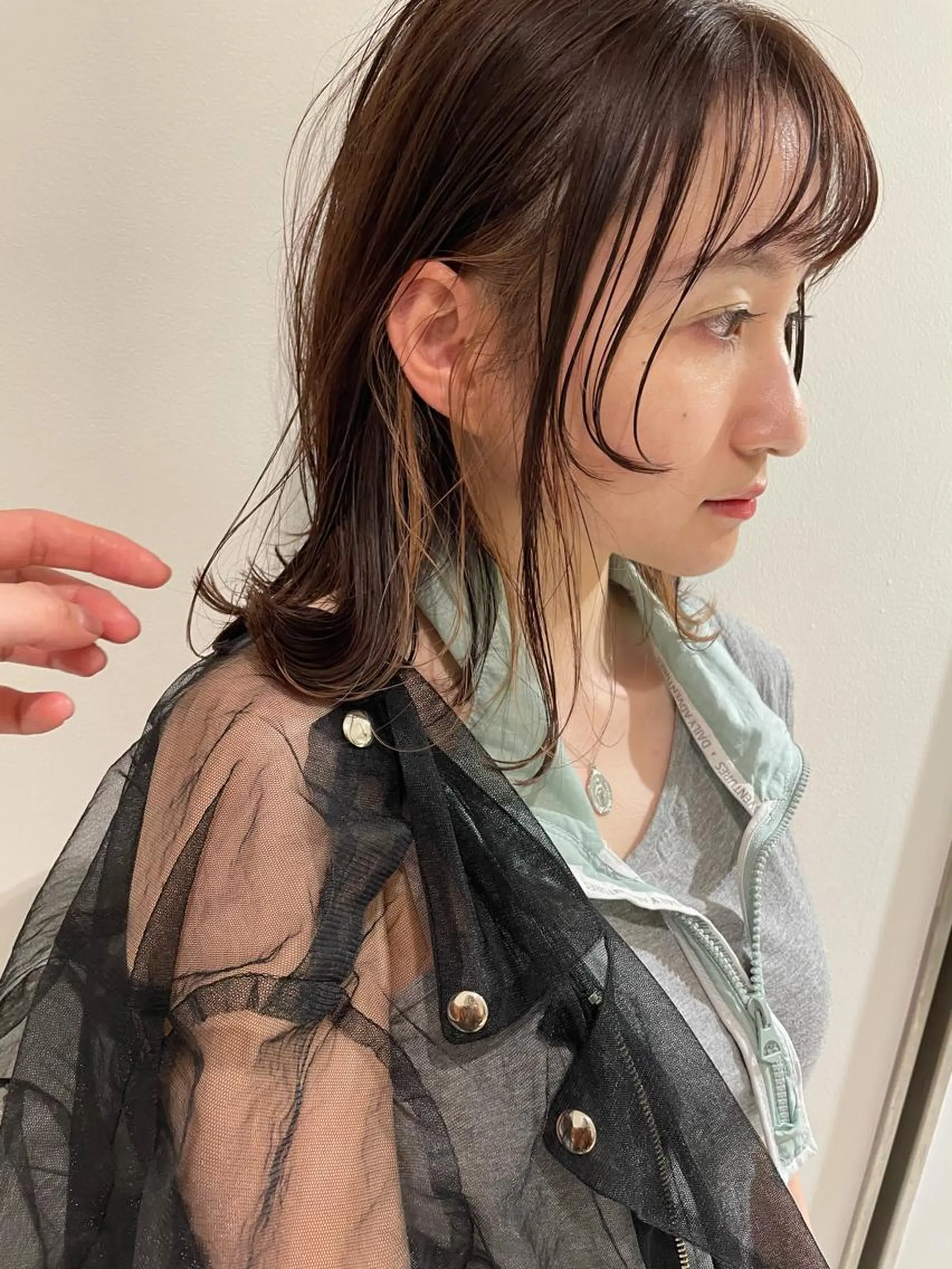 ミディアム カラー デザインカラー インナーカラー おくれ毛 髪質改善/ボブ 🌻Mutsumiのヘアスタイル