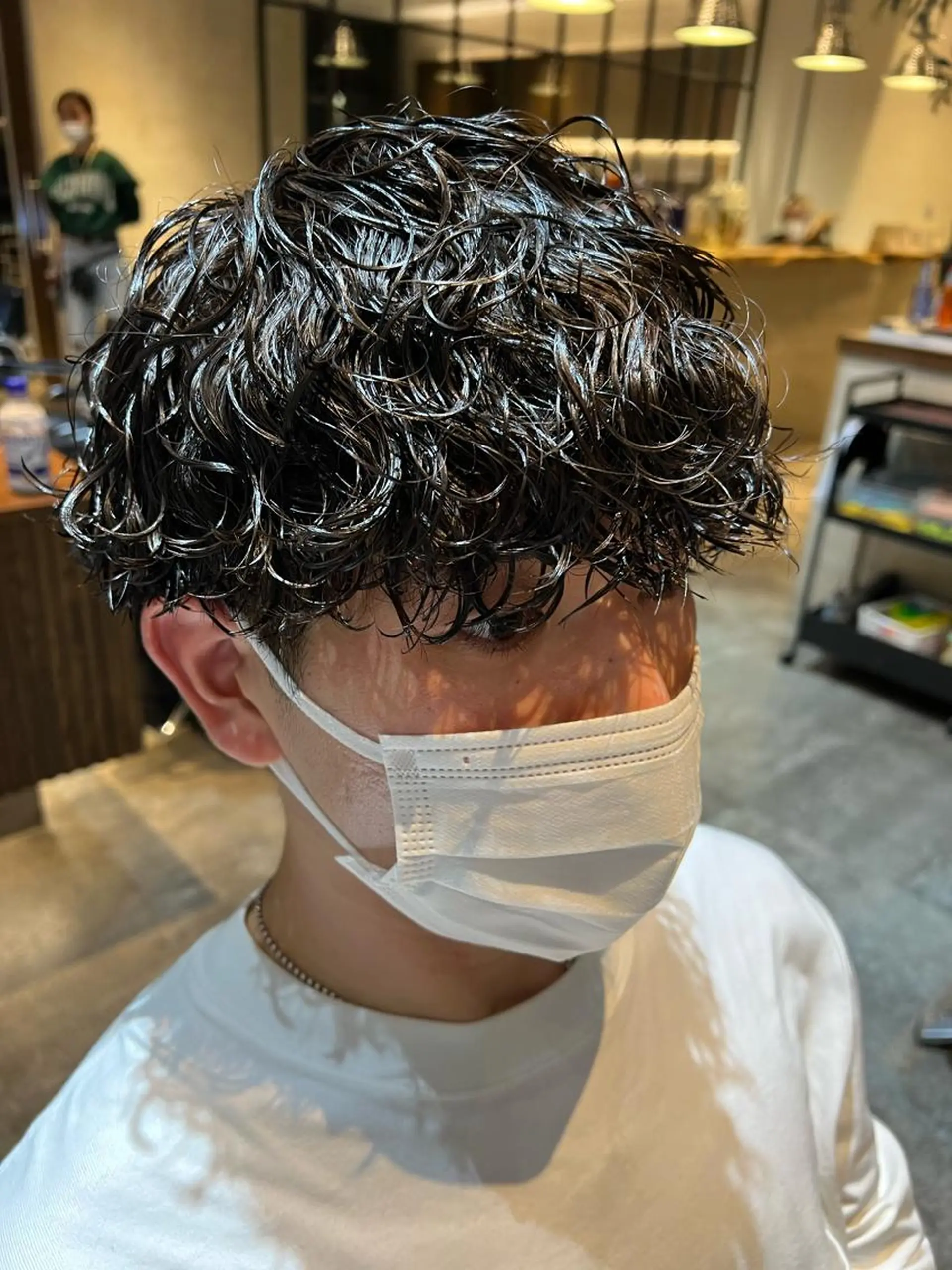 ショート パーマ メンズ 波巻きパーマ カット パーマ トリートメント fifth JINGUMAE所属・波巻きスパイラルパー マ/シャドウパーマ駿のヘアスタイル