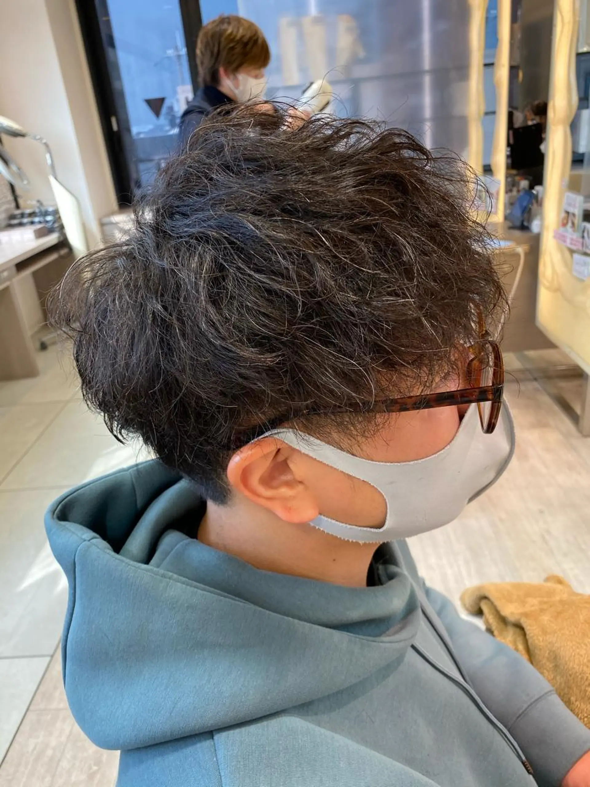 ミディアム パーマ メンズ 柳澤 和也のヘアスタイル