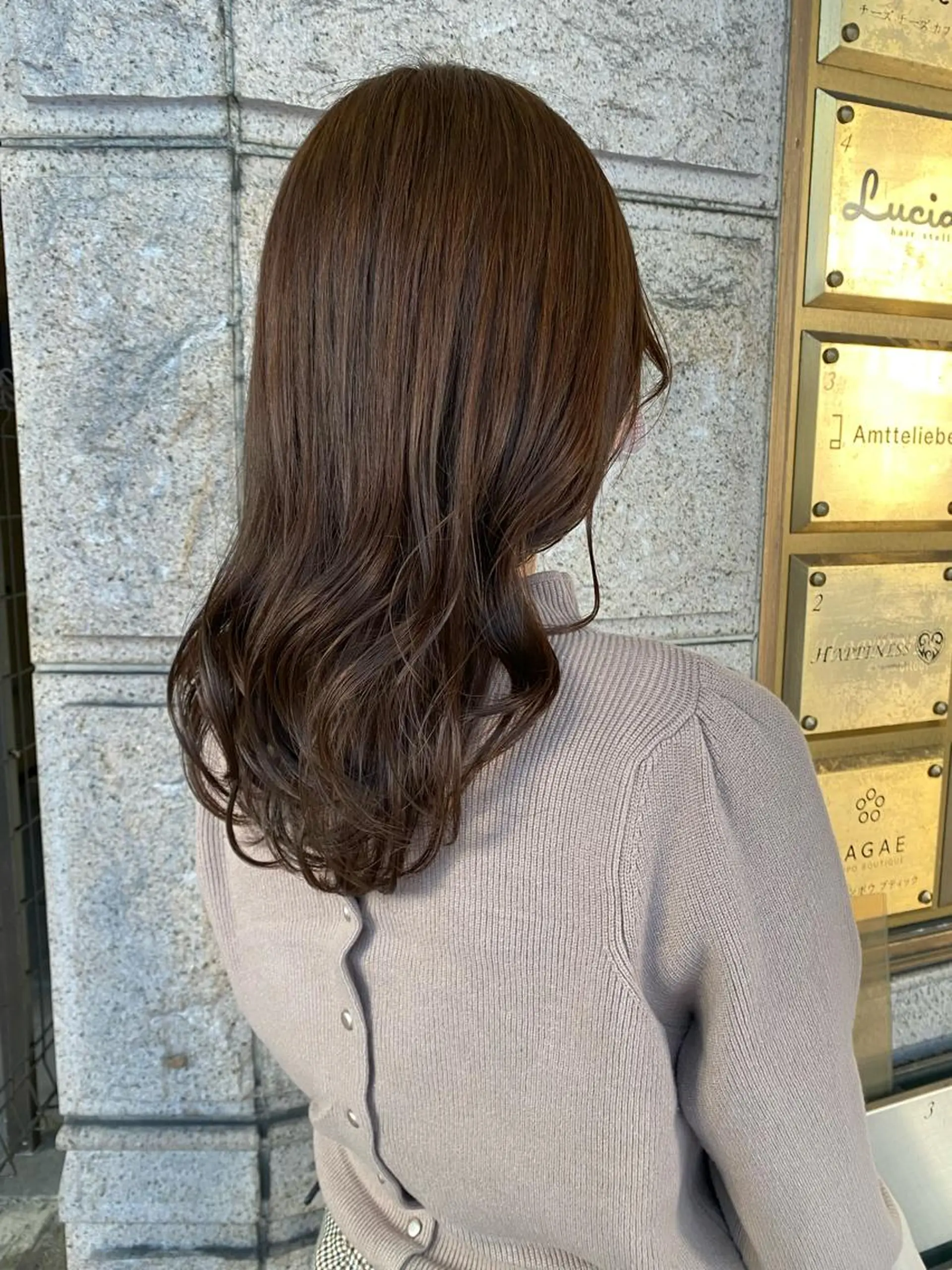 セミロング カラー 藤原 侑香のヘアスタイル