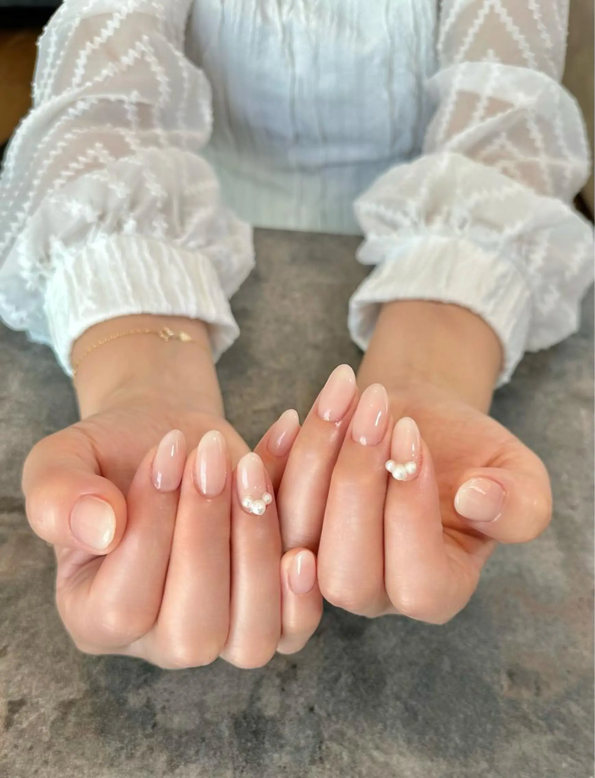 ネイル フラワーネイル フレンチネイル ジェルネイル ガラスフレンチ 大理石ネイル(マーブル) nail salon amanoのネイルデザイン