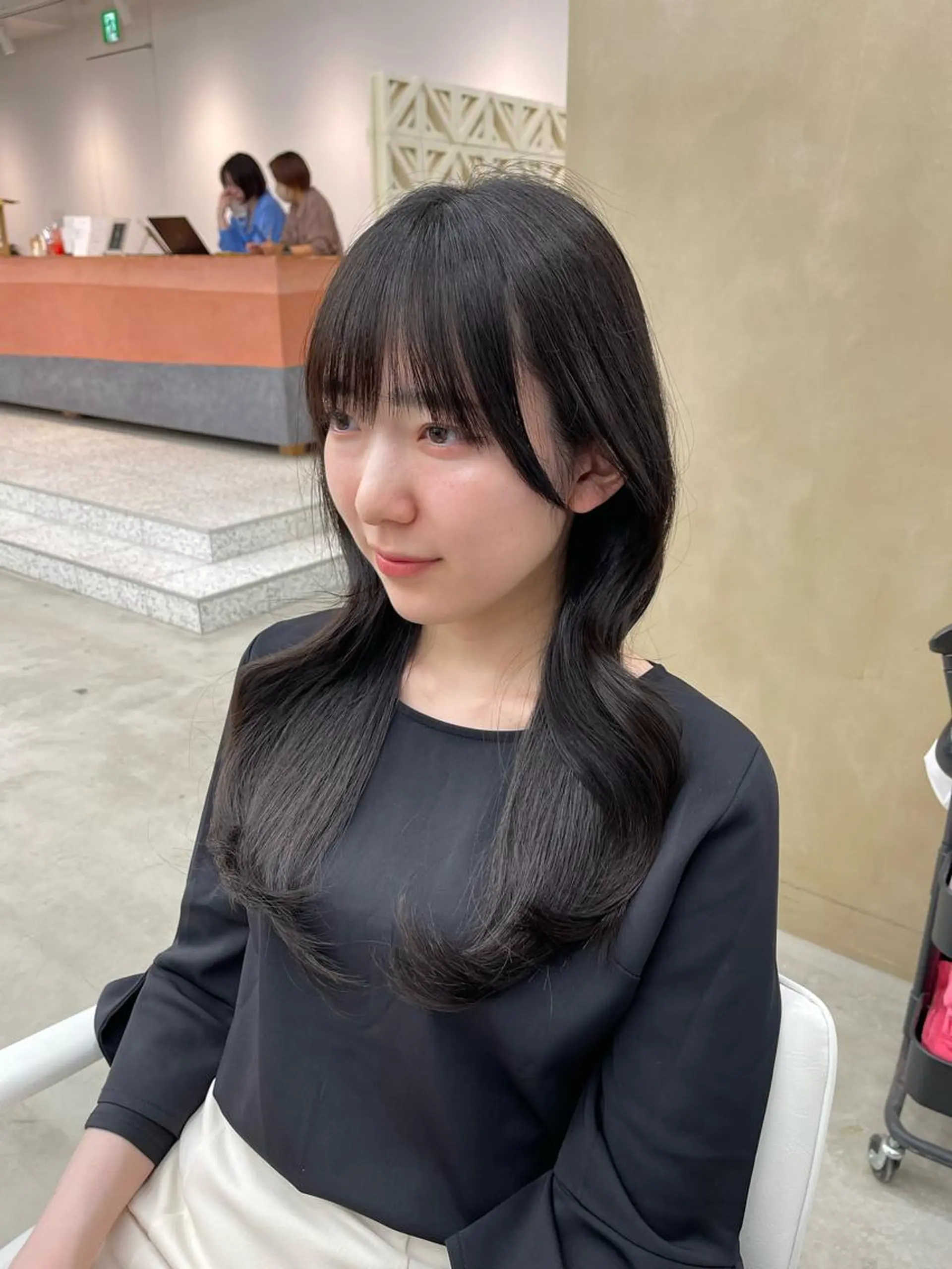 ロング 顔周りカット 韓国風ヘア レイヤーカット カット ヘアカラー トリートメント noe tton  【ノエ トトン】所属・だいや/メンズパーマ メンズカット/名古屋のヘアスタイル