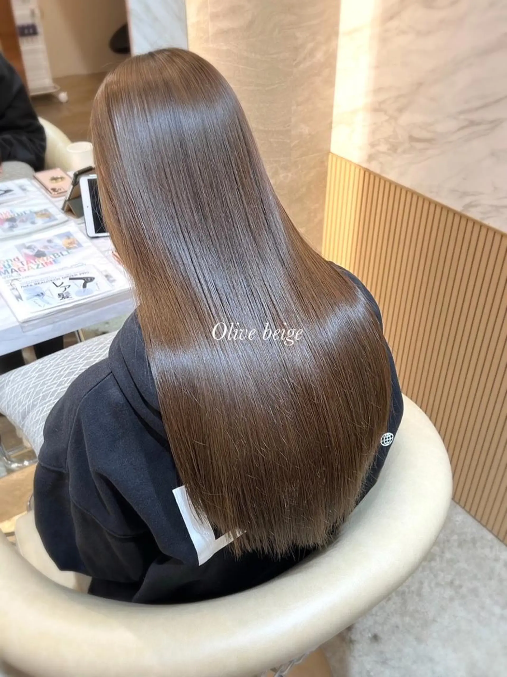 ロング カラー カット ヘアカラー トリートメント 韓国ヘア♡おくれ毛♡ ボブ♡sayakaのヘアスタイル