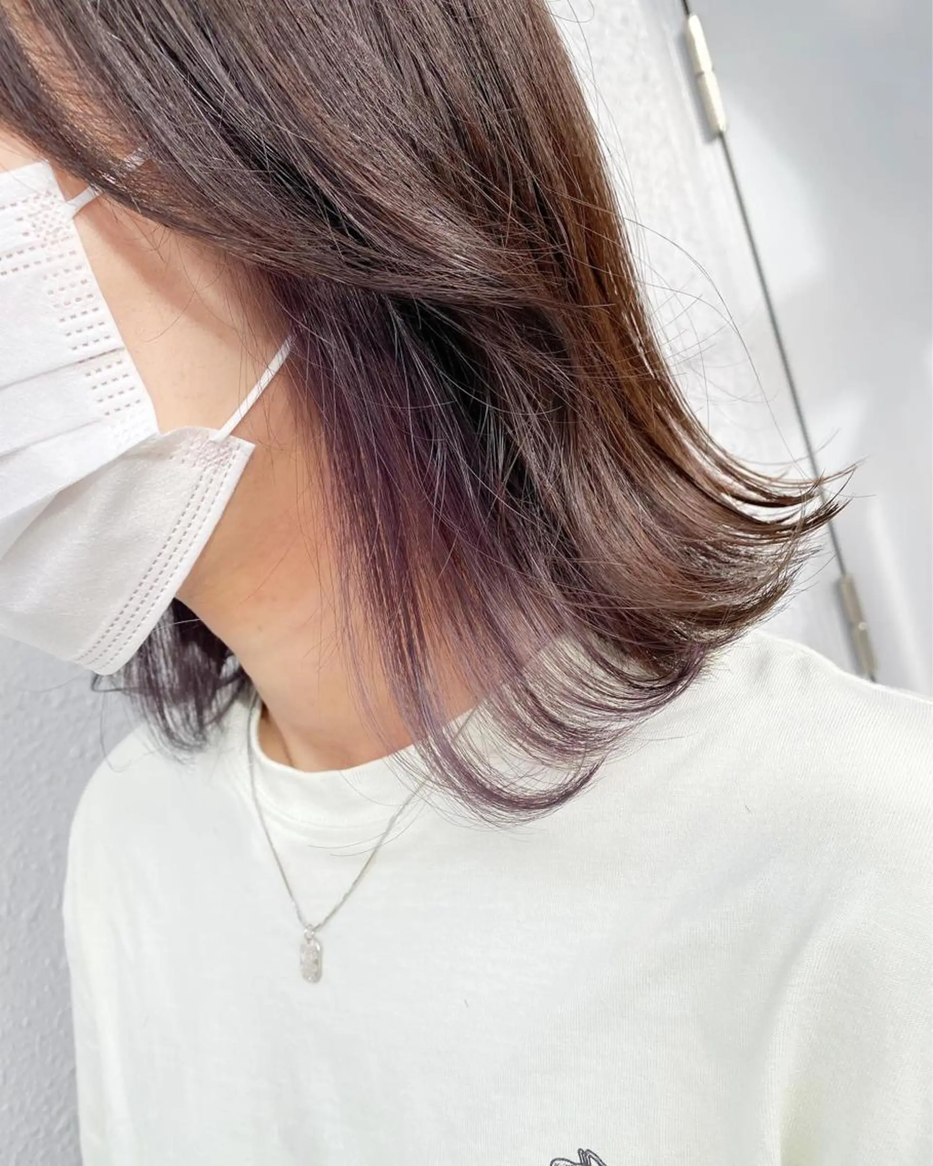 ミディアム カラー ブリーチ カット ヘアカラー トリートメント 後藤紗英/髪質改善 /オリーブベージュのヘアスタイル