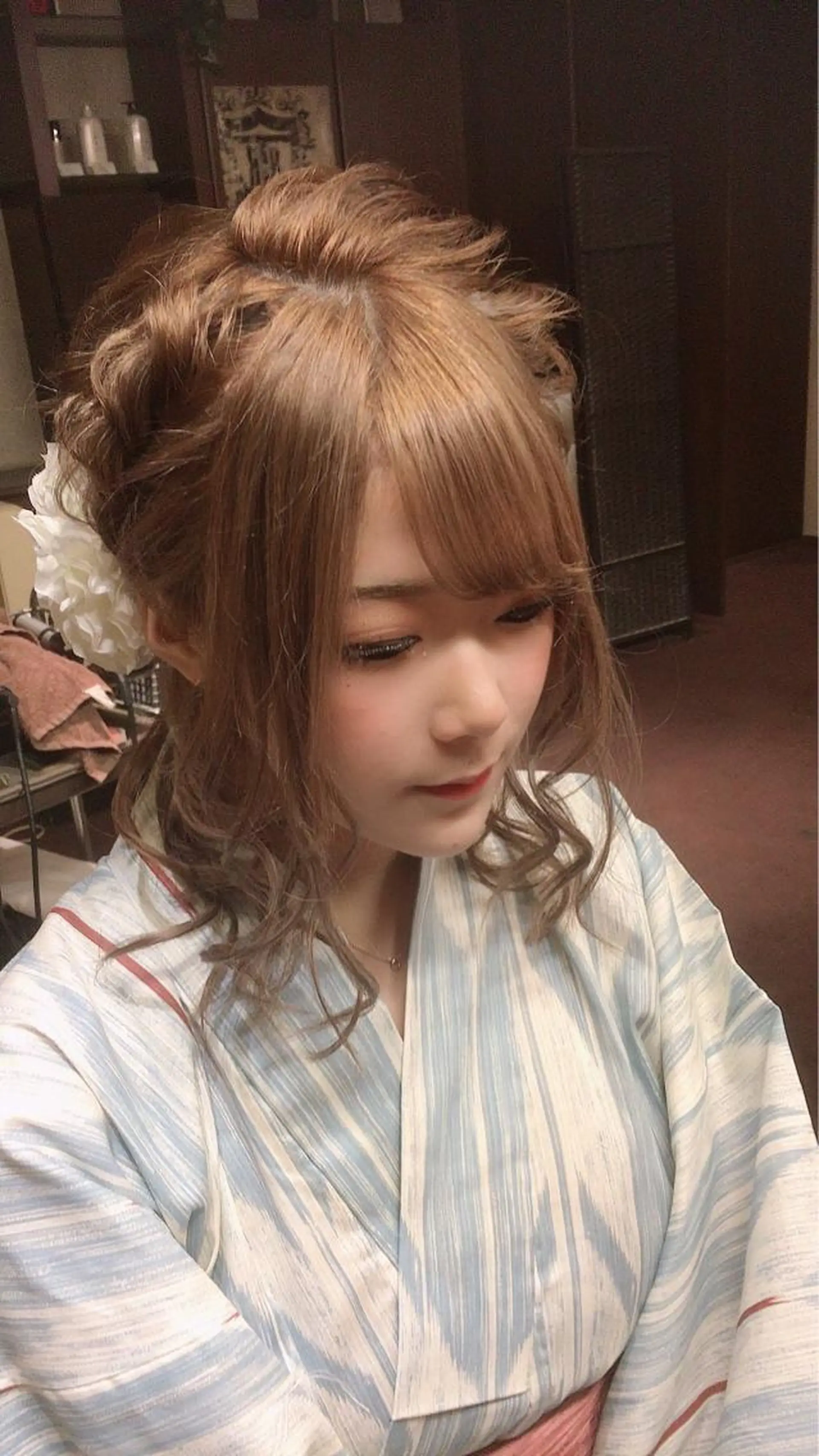 ミディアム ヘアアレンジ セット&メイク RICK trickのヘアスタイル