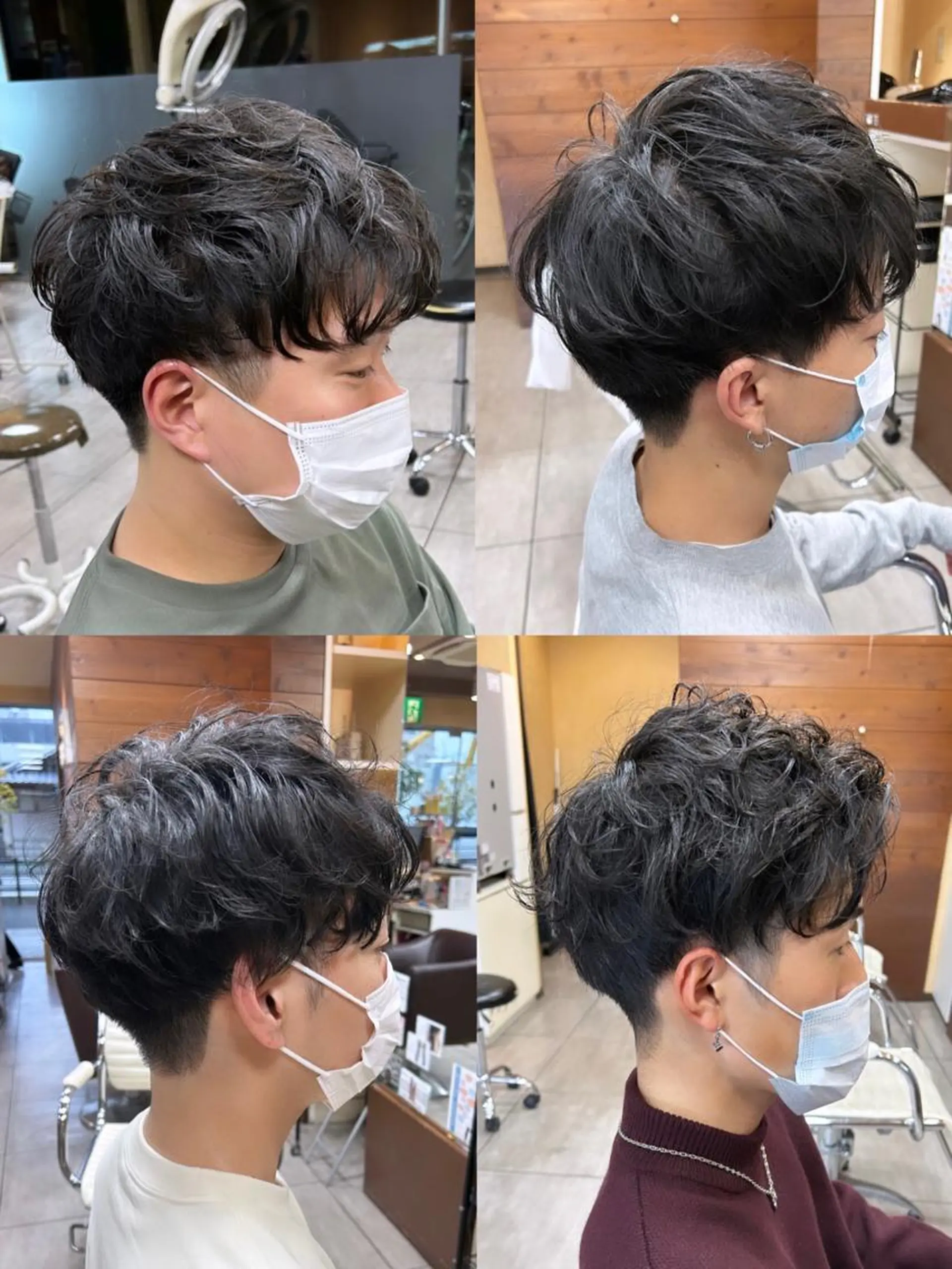 メンズ カット パーマ 🫧艶髪カラー🫧 森本くるみのヘアスタイル