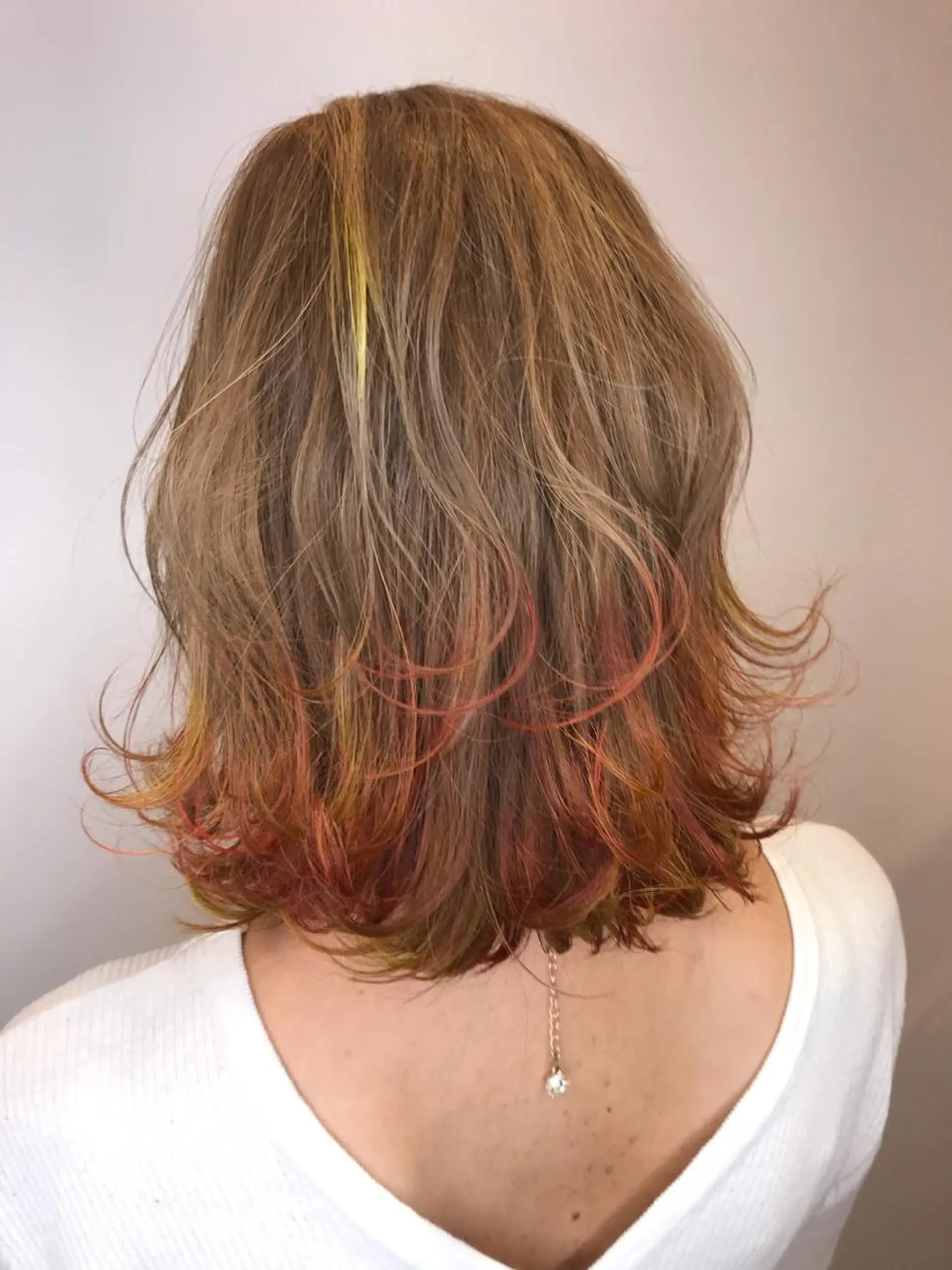 セミロング カラー シールエクステ⭐️ オオミタクヤのヘアスタイル